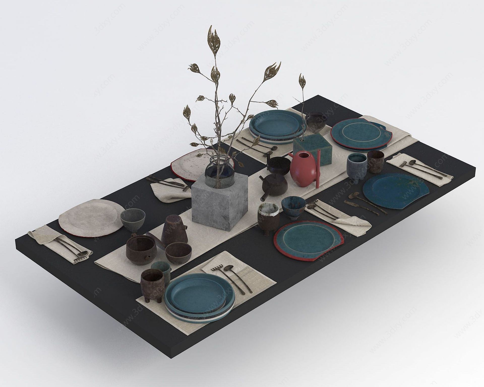 餐桌用品餐具3D模型
