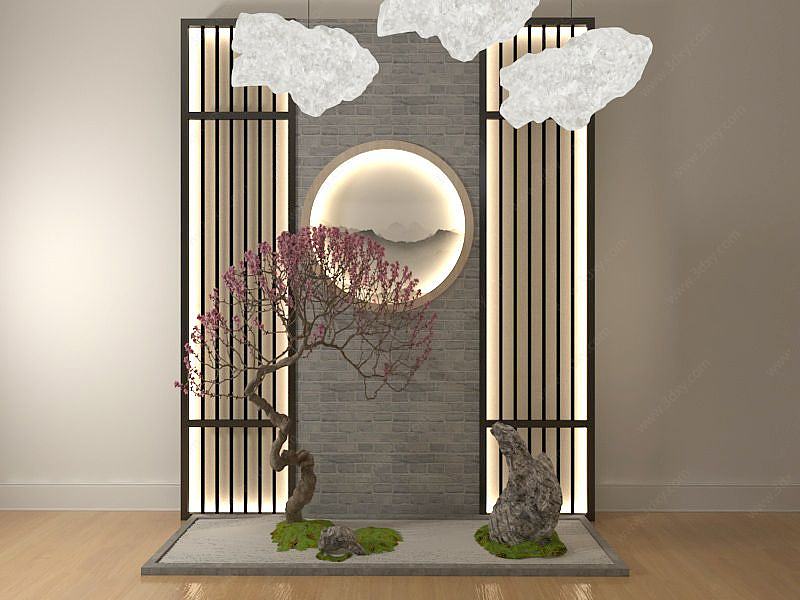 景观墙3D模型