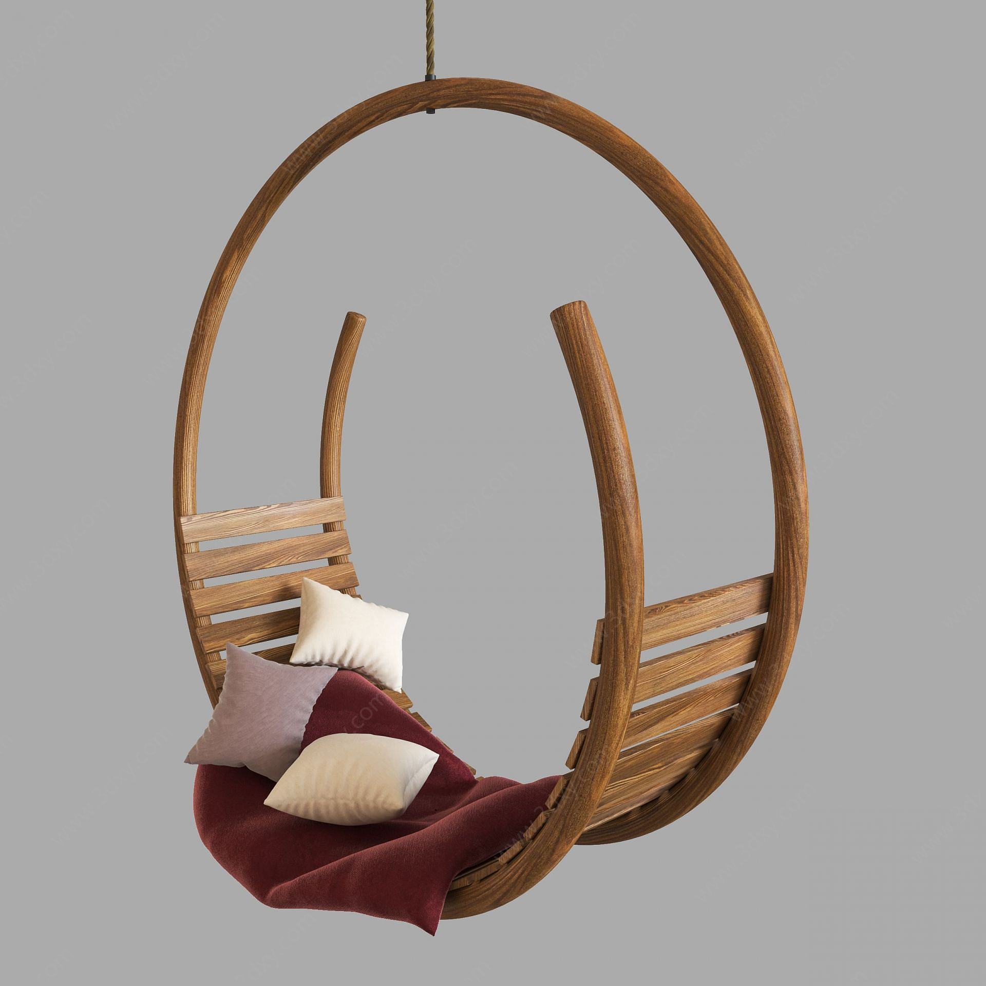 现代休闲圆形吊椅3D模型