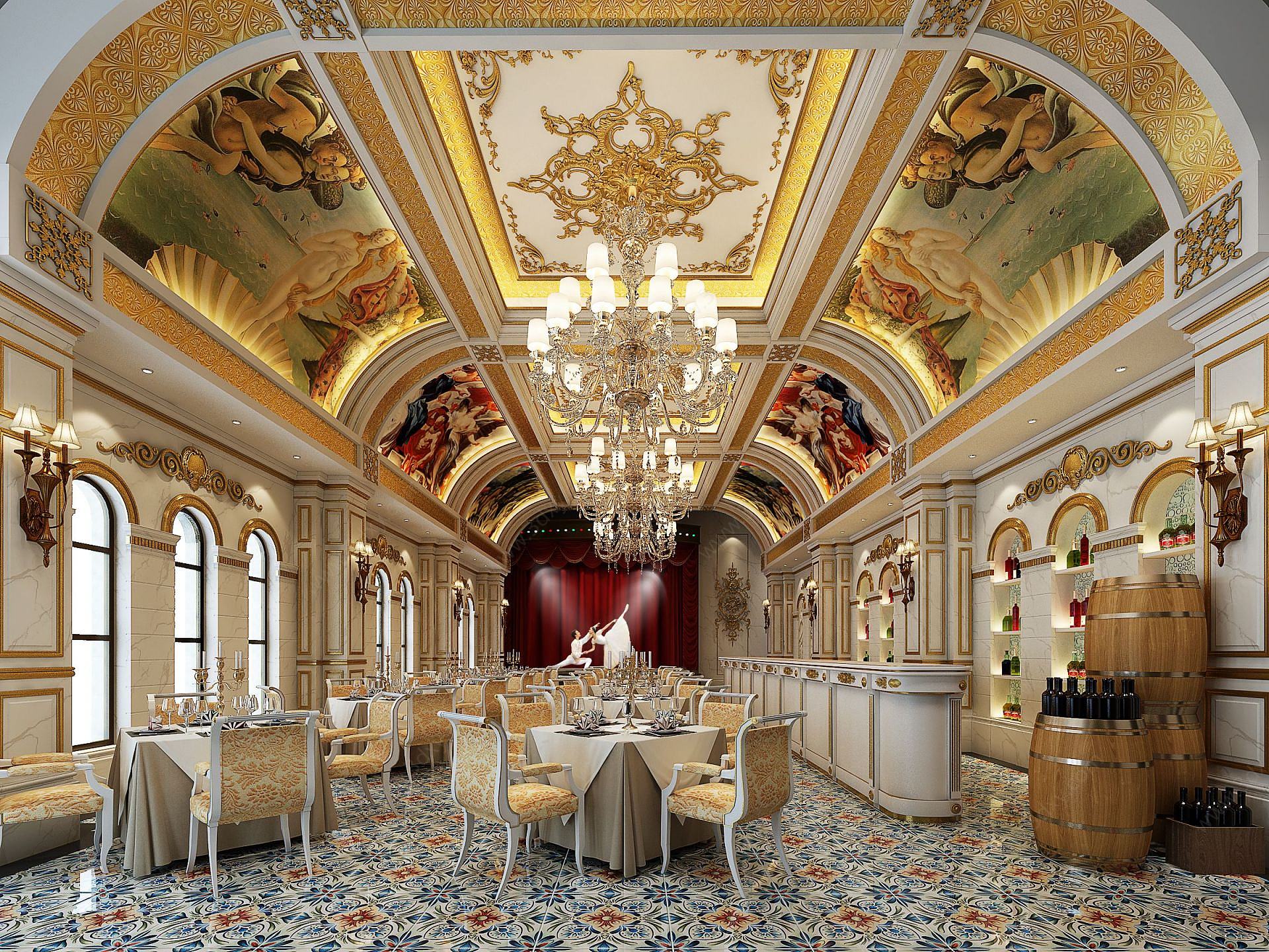 俄罗斯餐厅3D模型