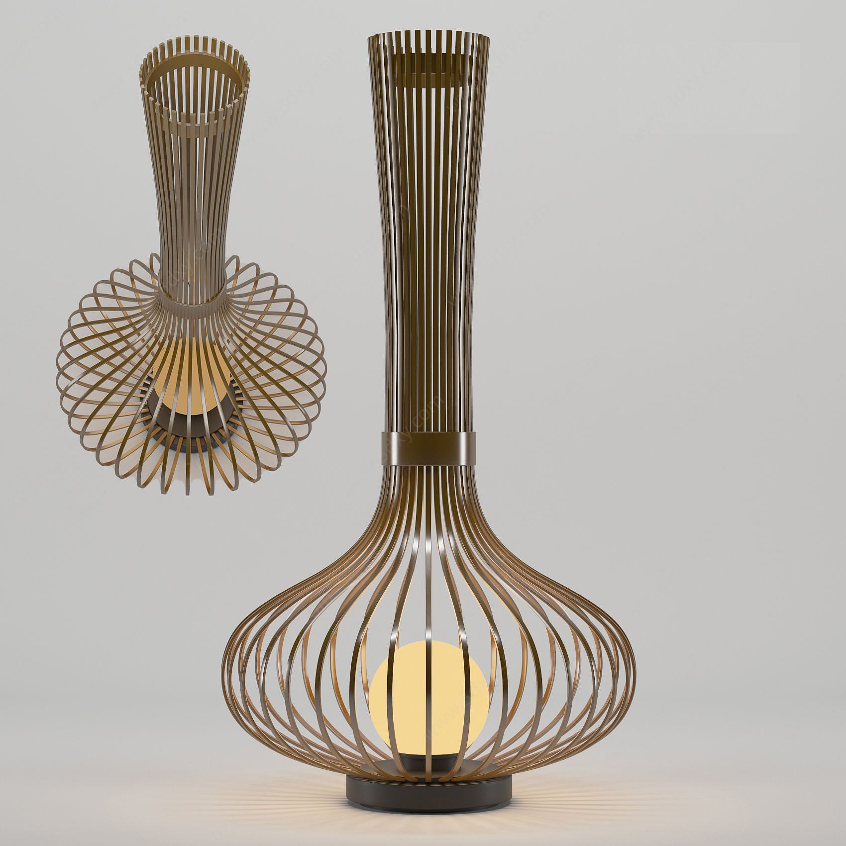 现代花瓶式台灯3D模型