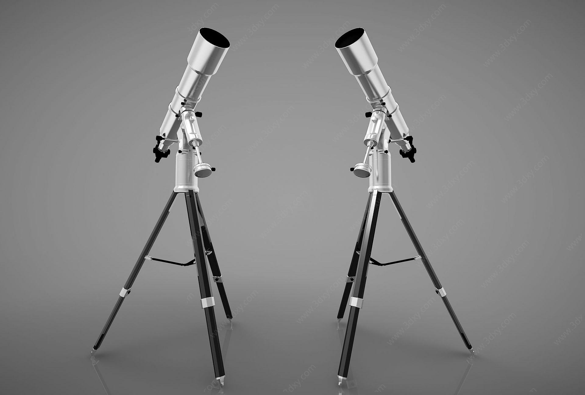 现代风格望远镜3D模型