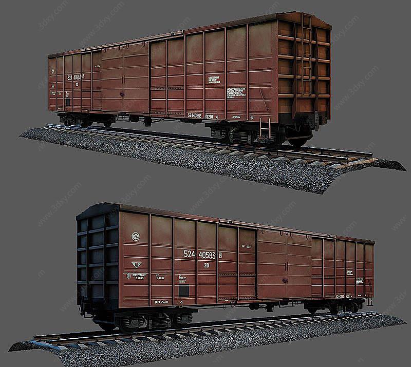 火车箱3D模型