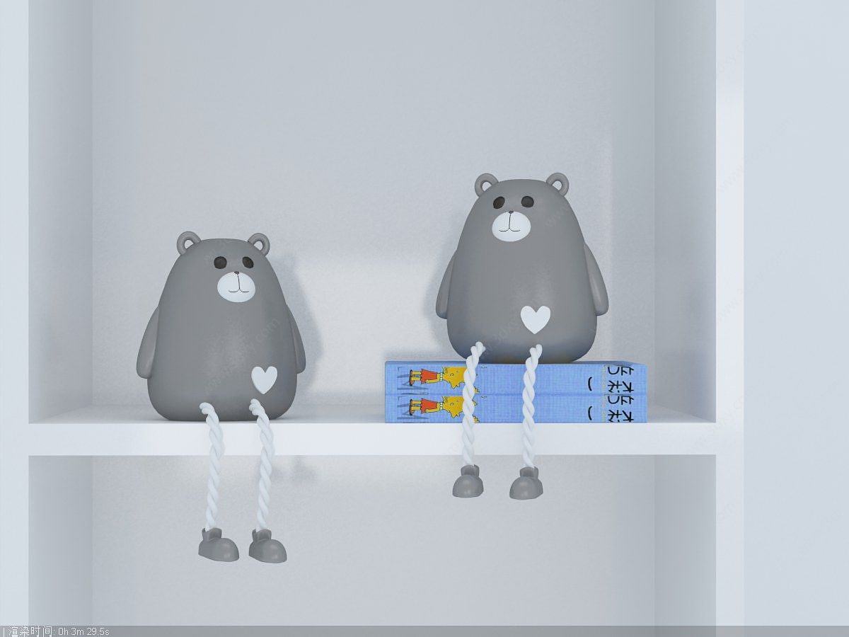 小摆件-熊3D模型
