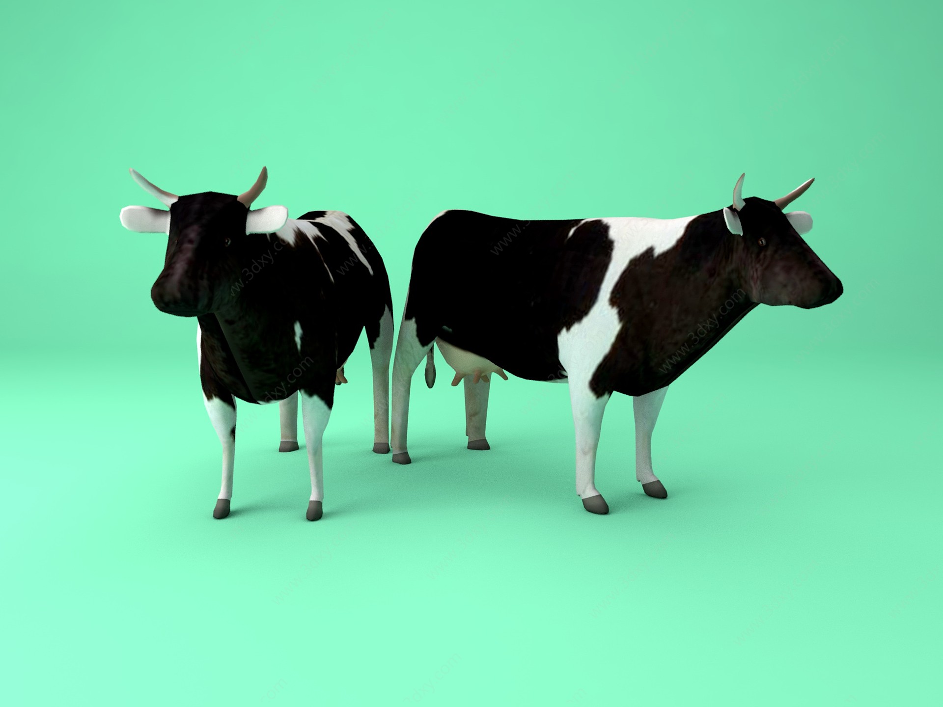 现代奶牛3D模型