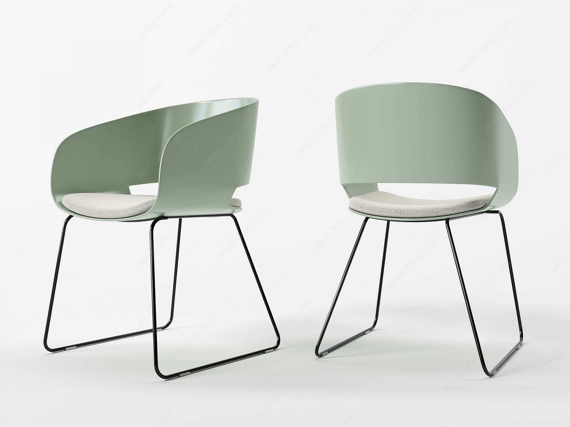 现代简约单椅3D模型