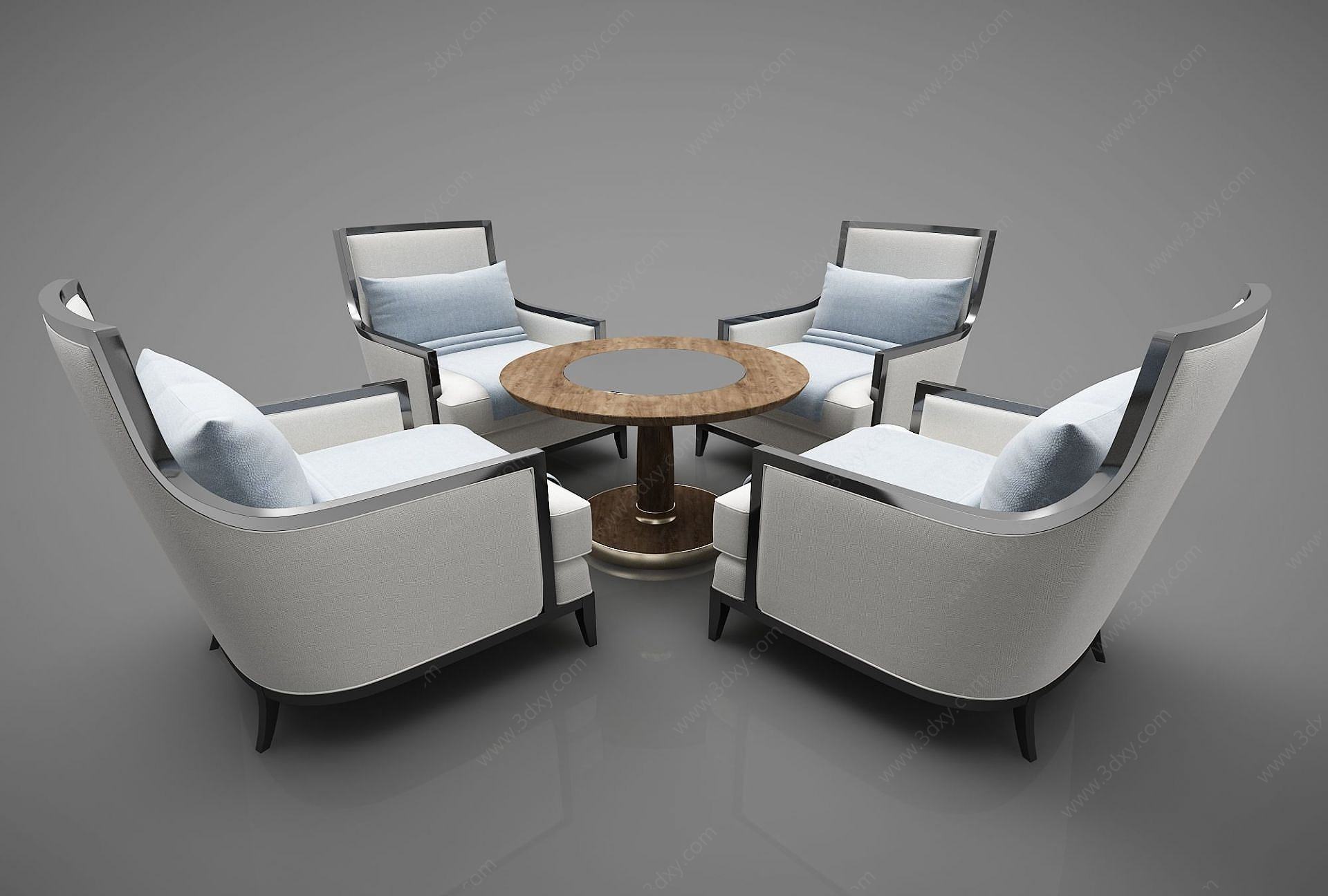 现代休闲桌椅3D模型