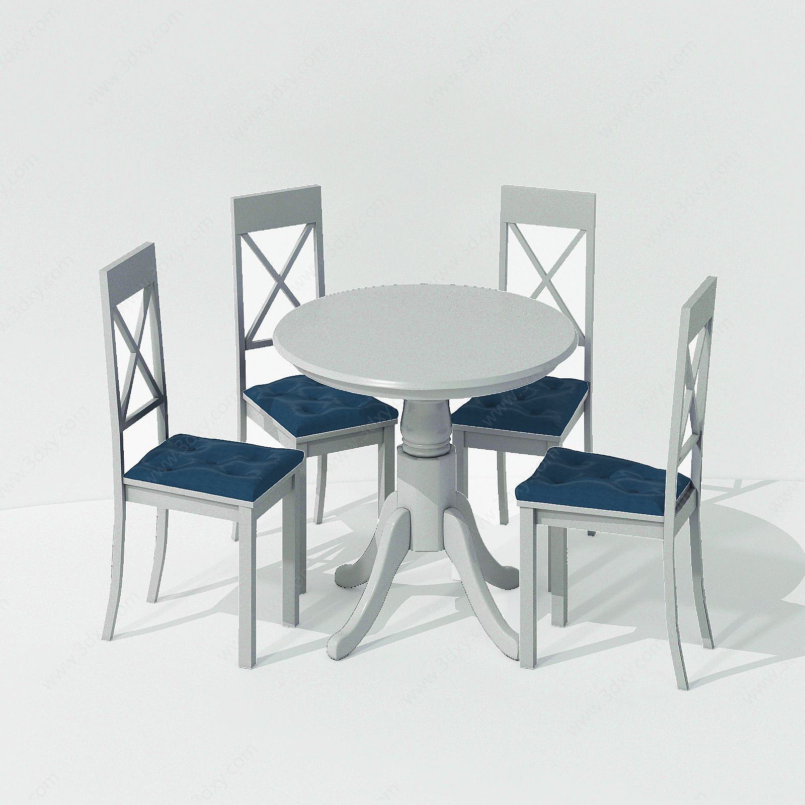 现代休闲桌椅美式3D模型