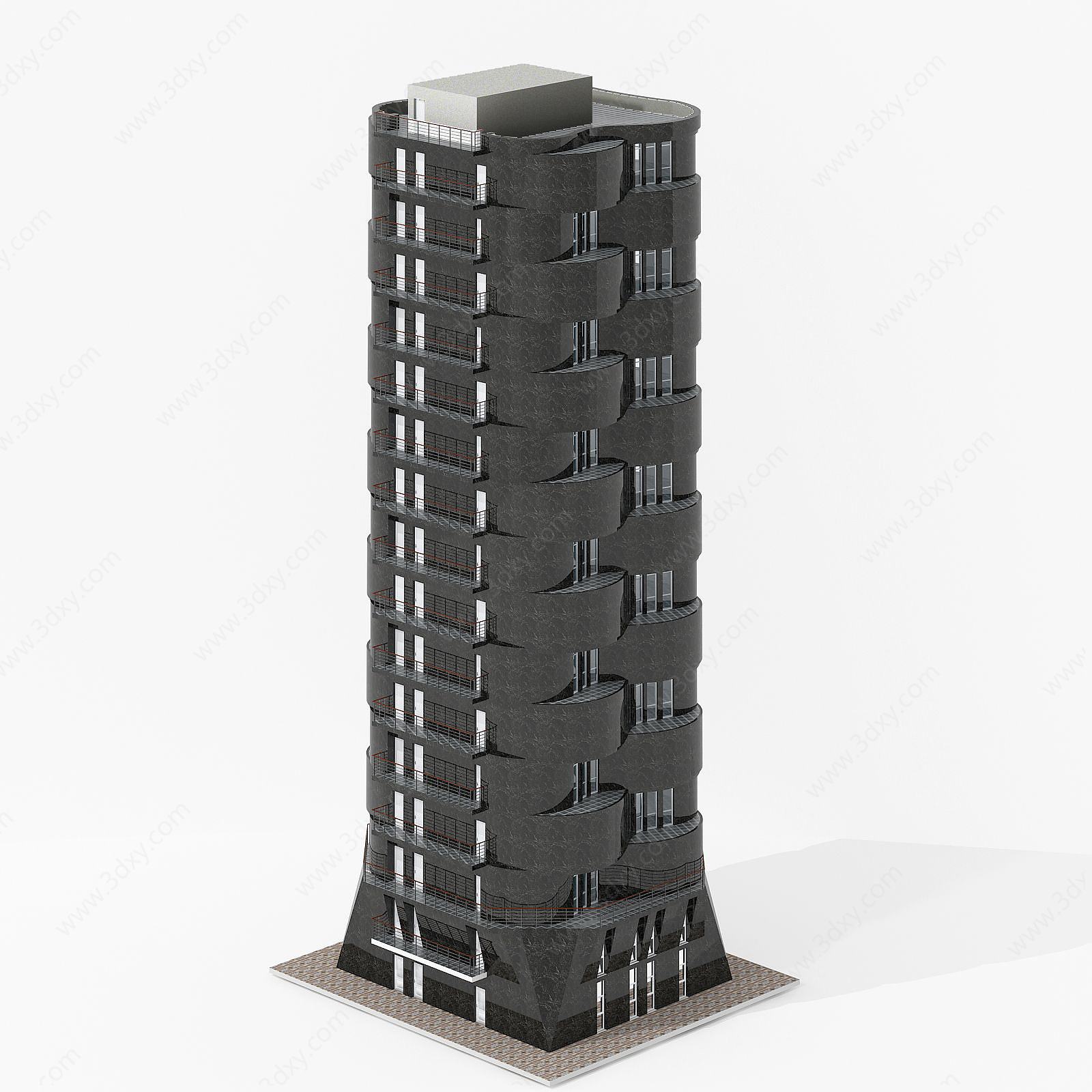 现代办公楼建筑3D模型