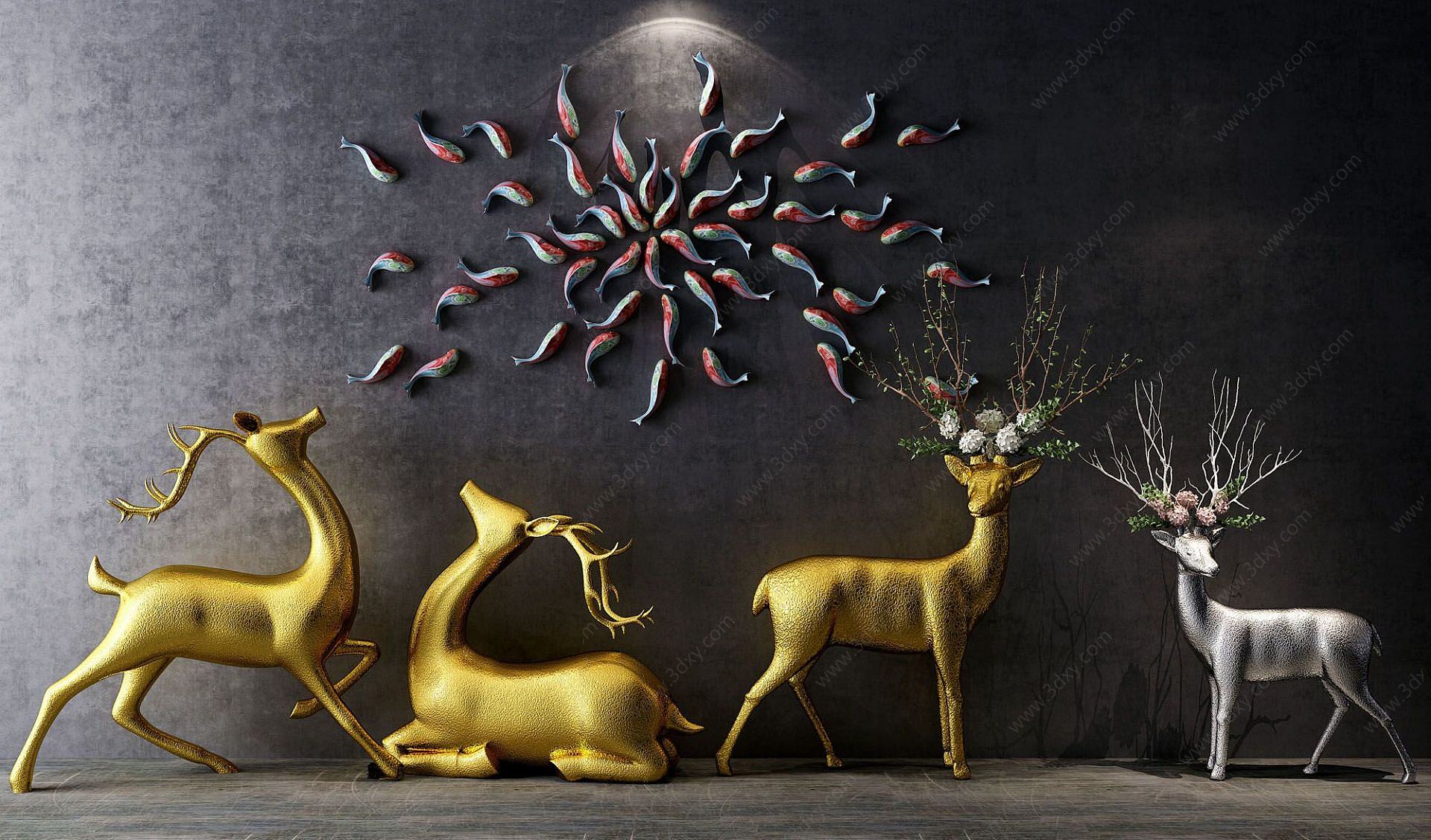 小鹿装饰品3D模型