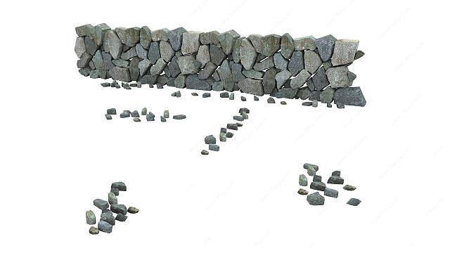 村庄石墙3D模型