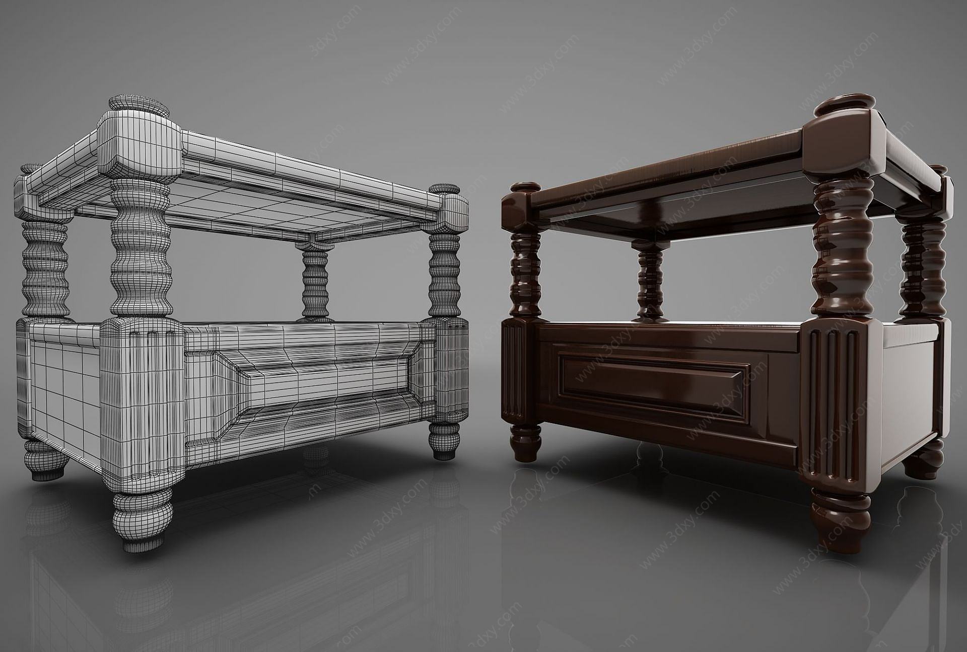床头柜3D模型