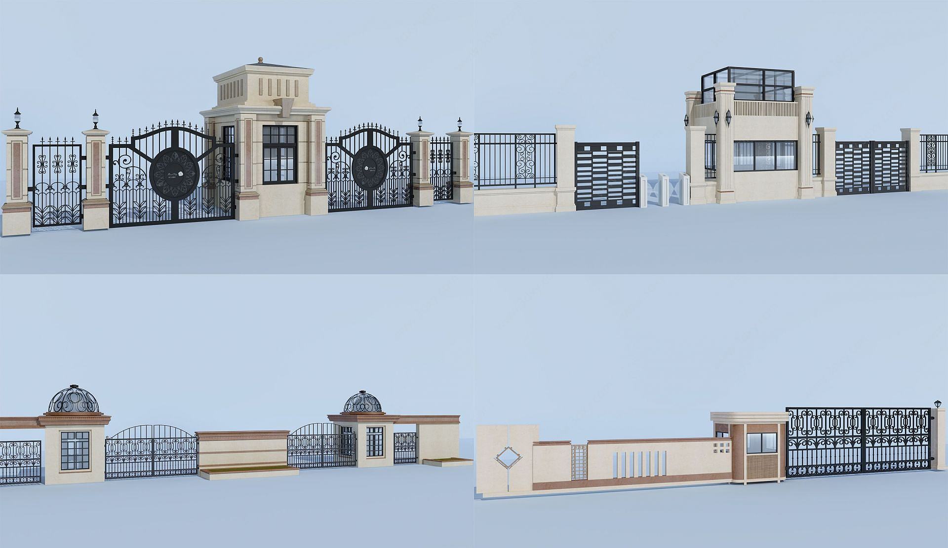 围墙3D模型