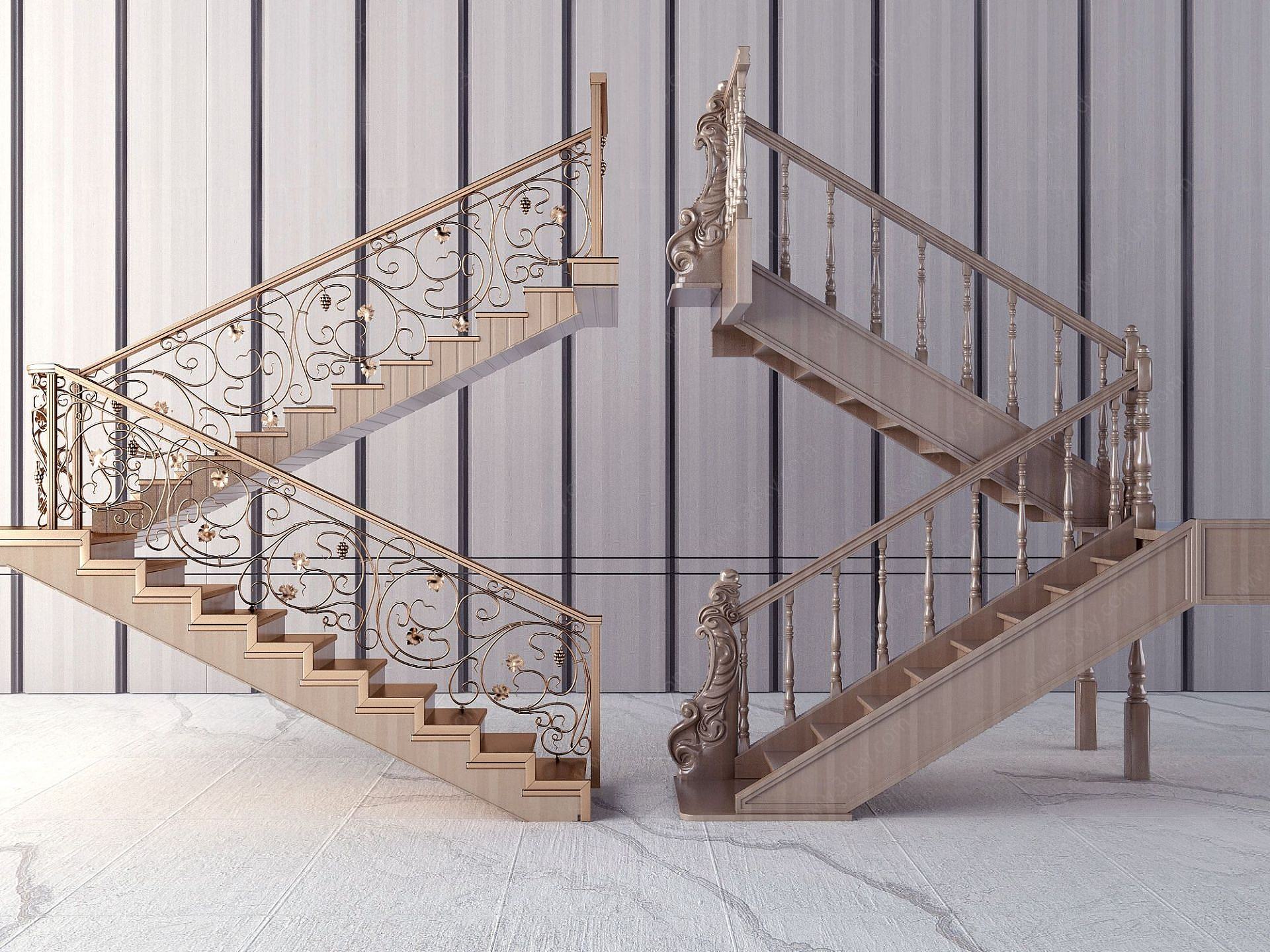 楼梯栏杆3D模型