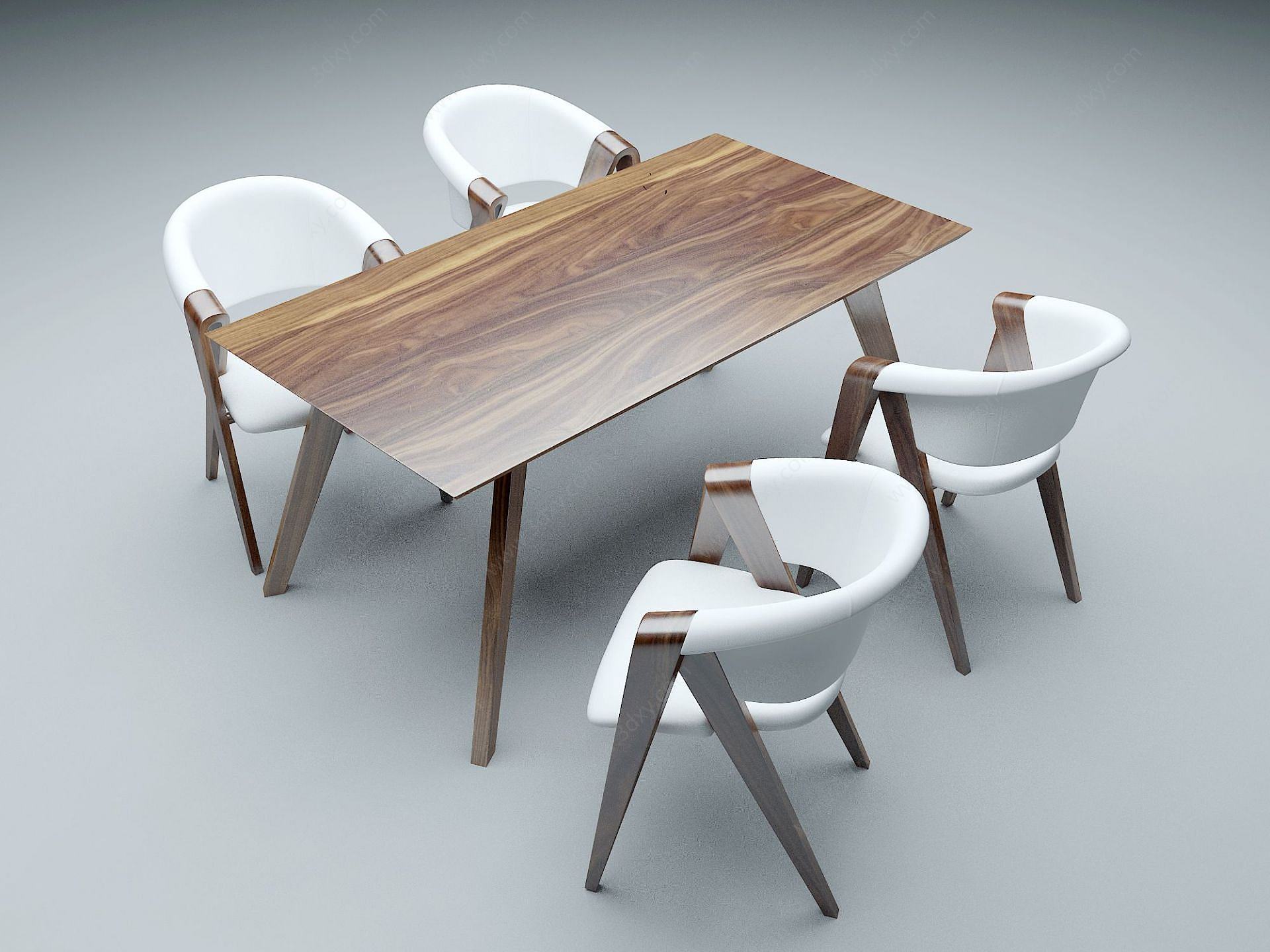现代餐桌椅3D模型