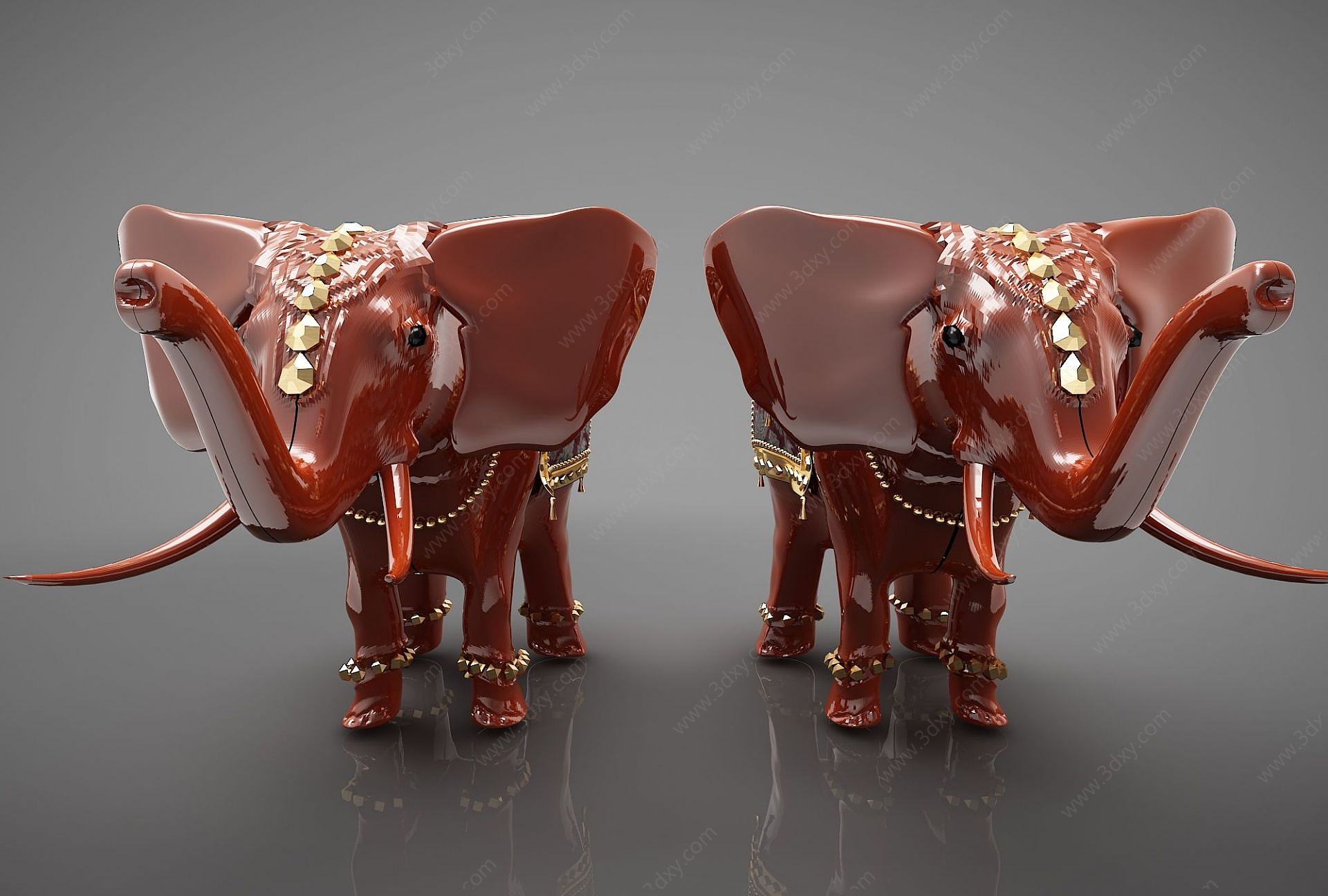 装饰大象3D模型