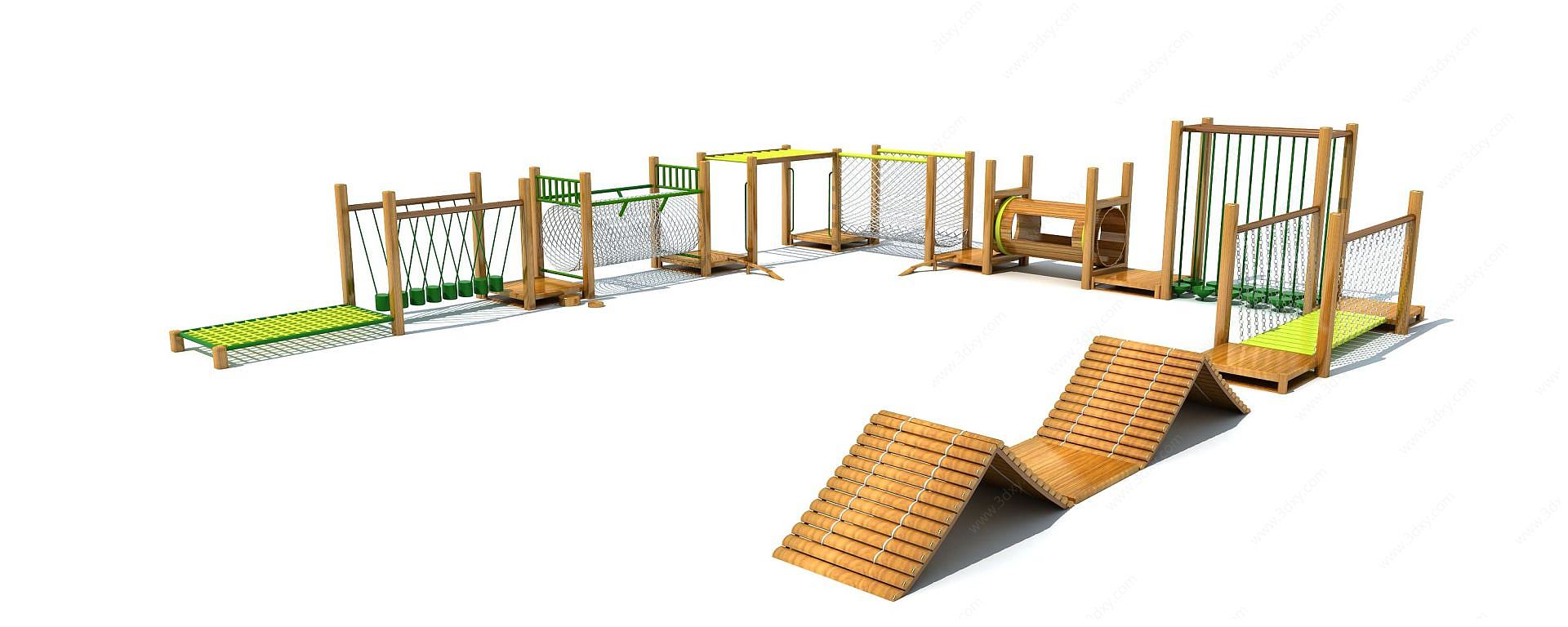 木质拓展3D模型