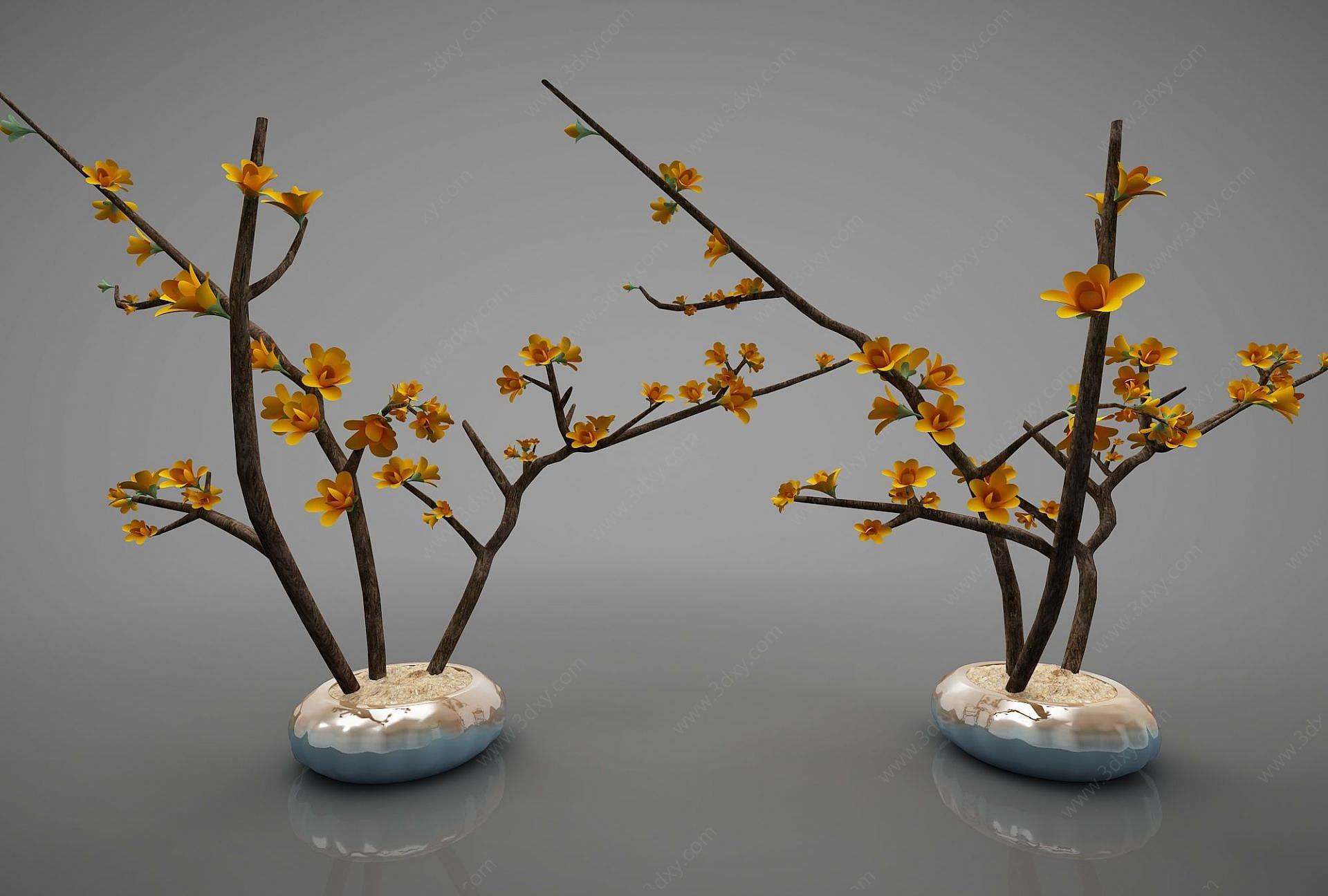现代风格装饰花瓶3D模型