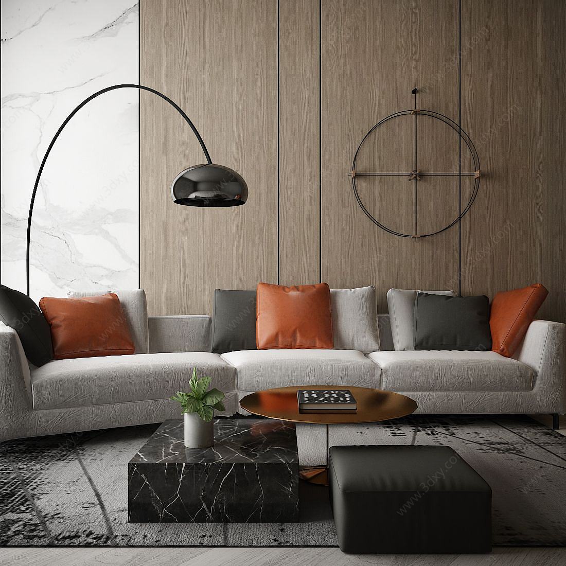 家具饰品组合沙发3D模型