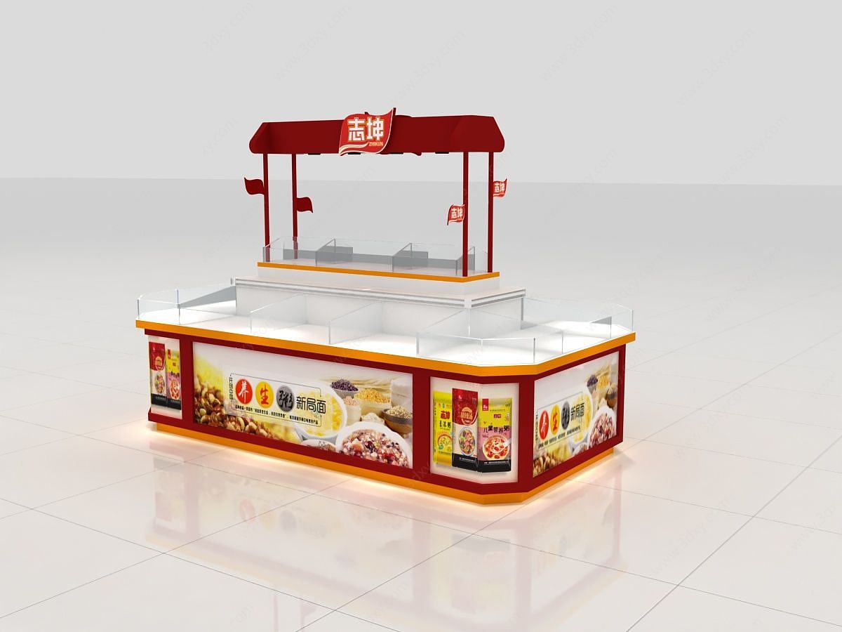 志坤汤粥食品柜3D模型