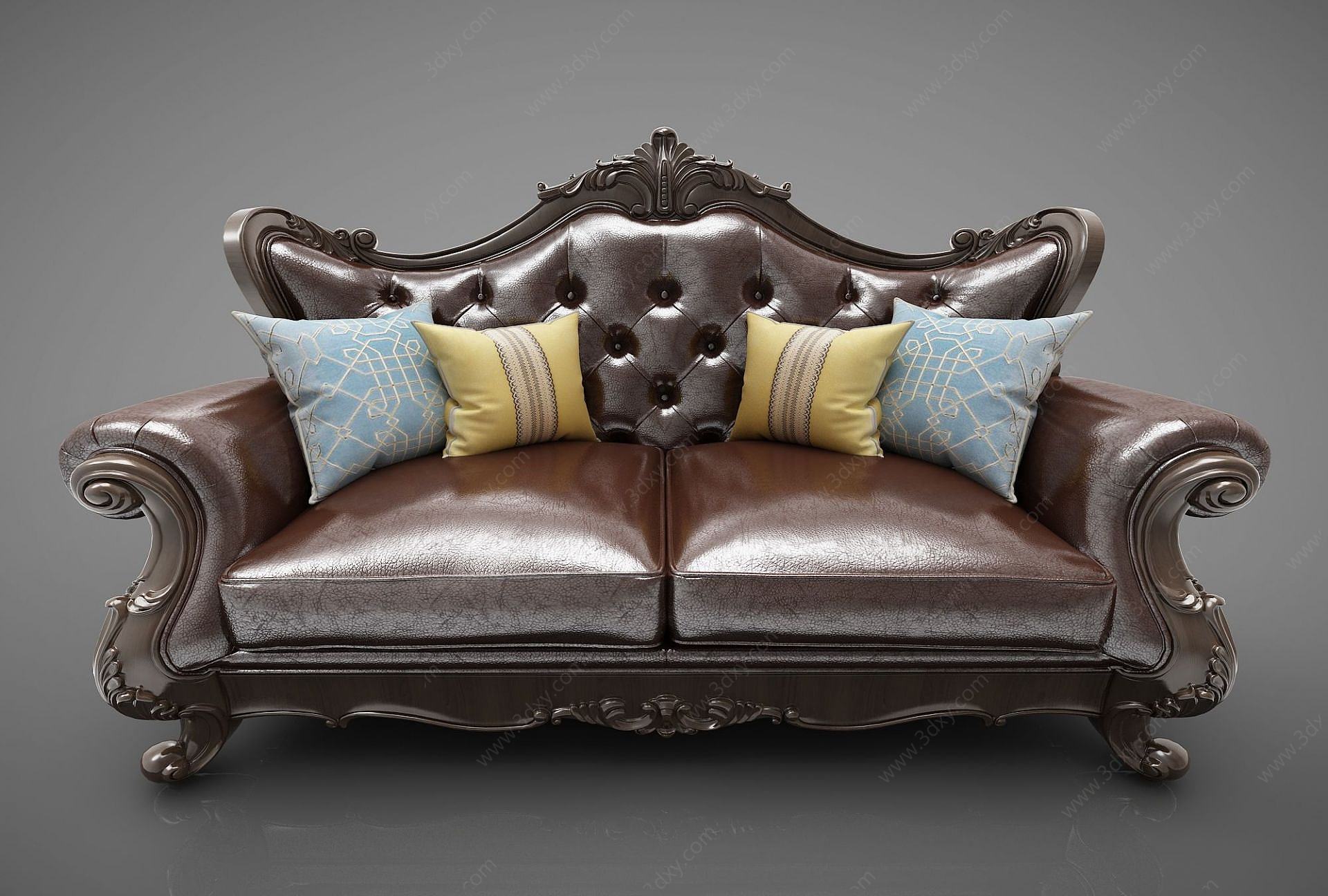 双人休闲沙发3D模型