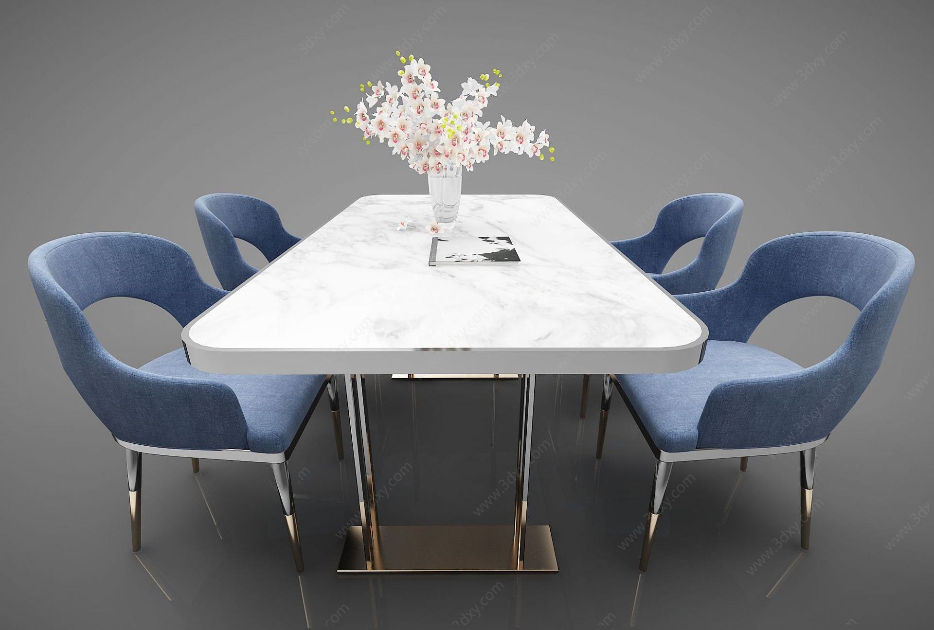 现代风格餐桌椅3D模型