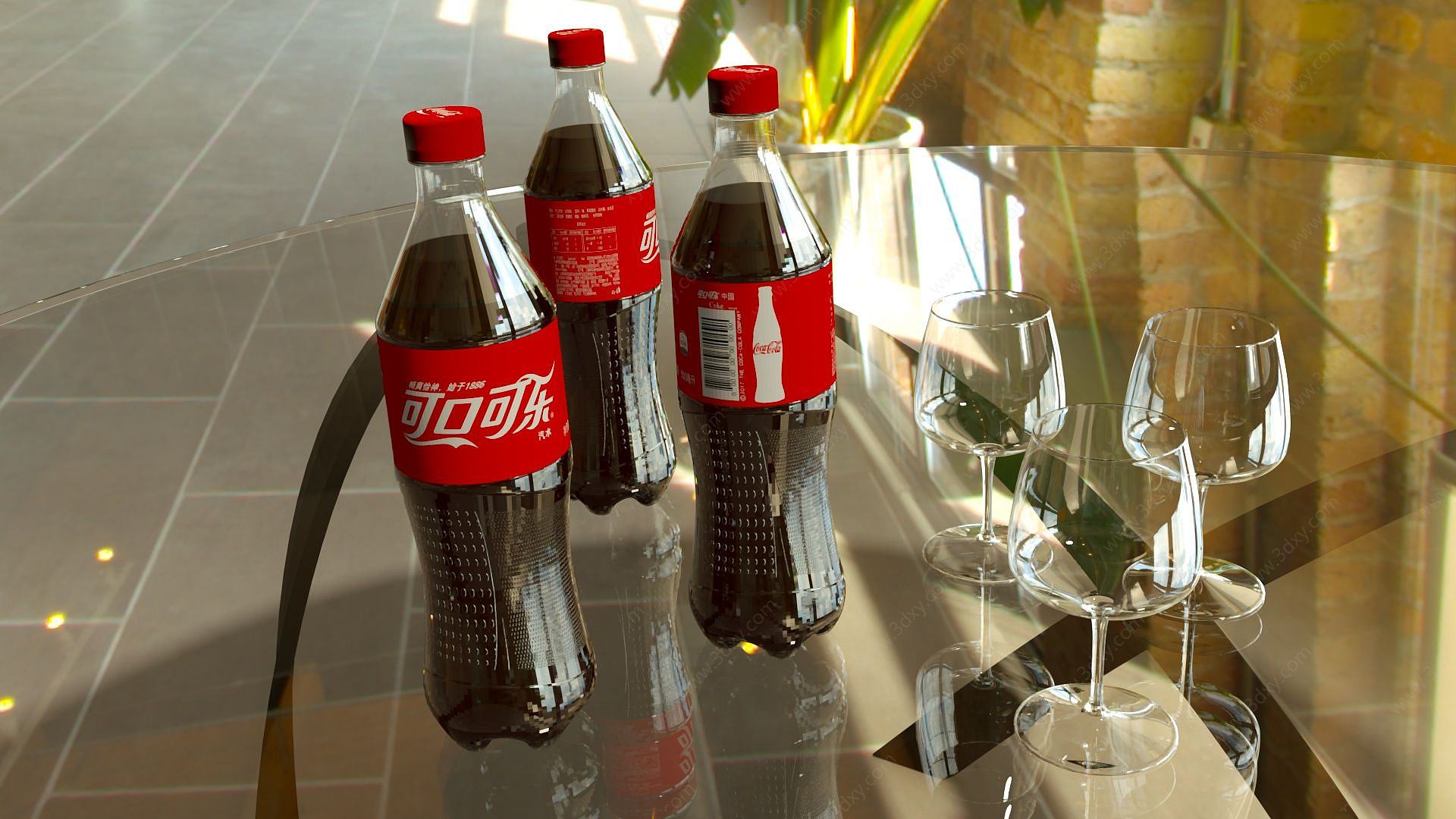 可乐高脚杯3D模型