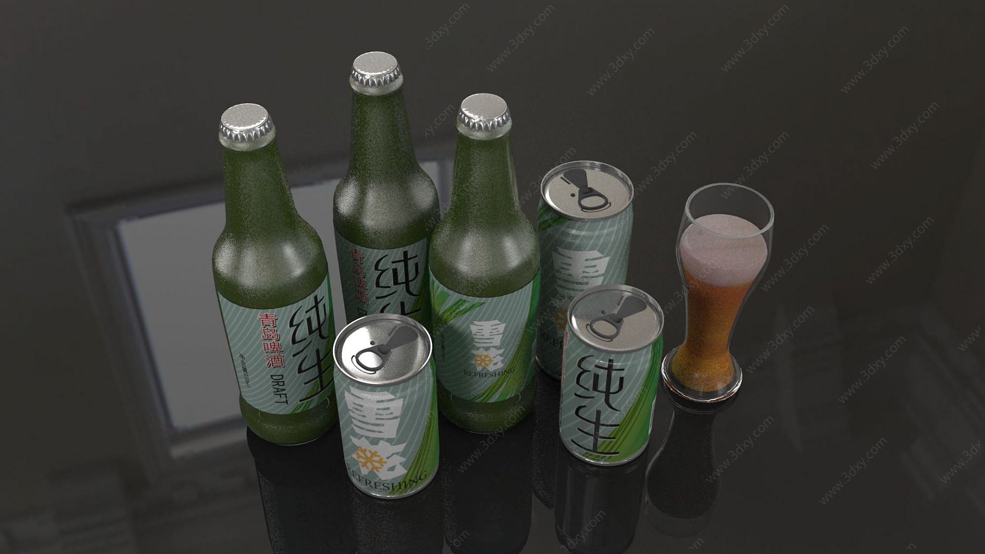 啤酒3D模型