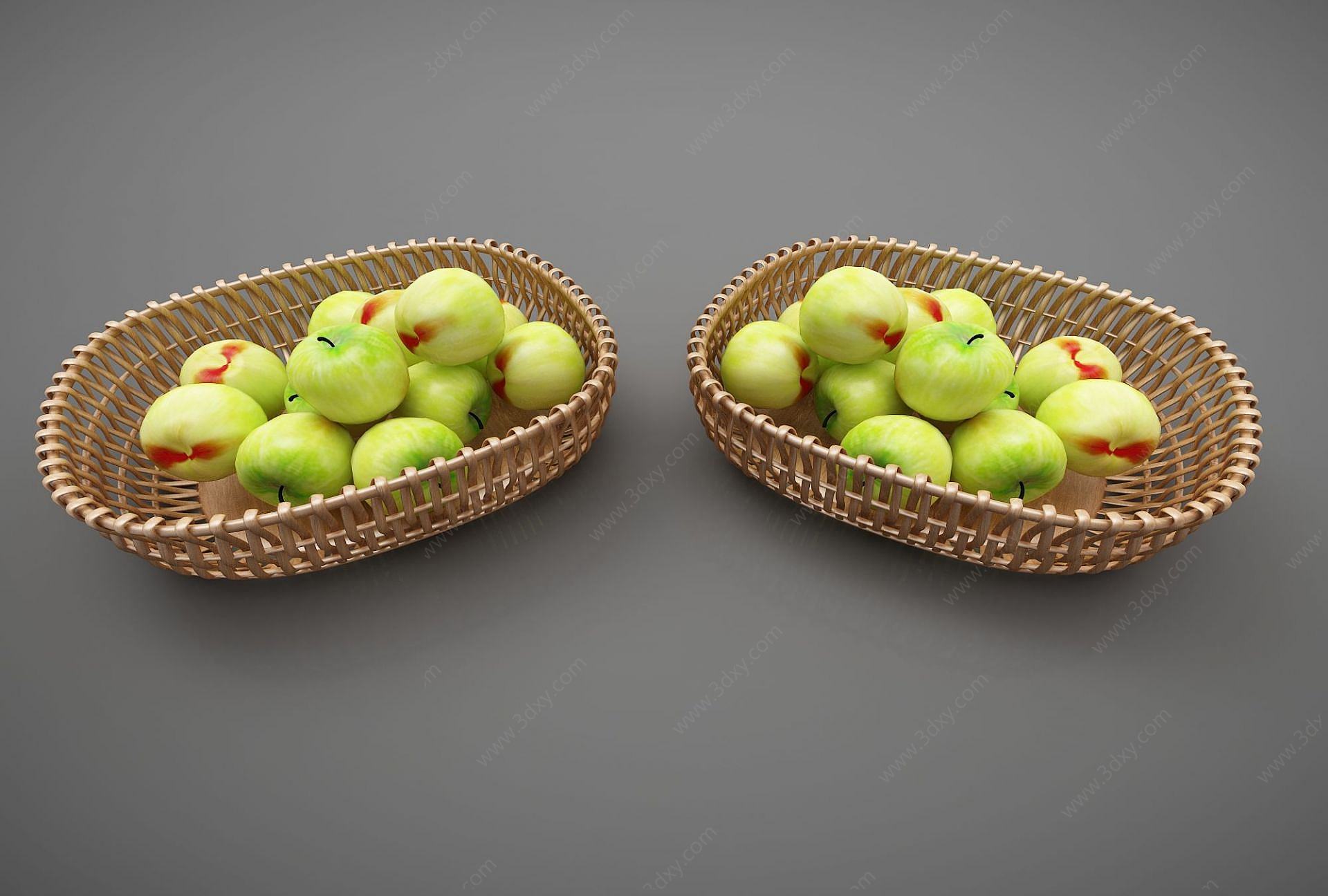 现代风格水果篮3D模型