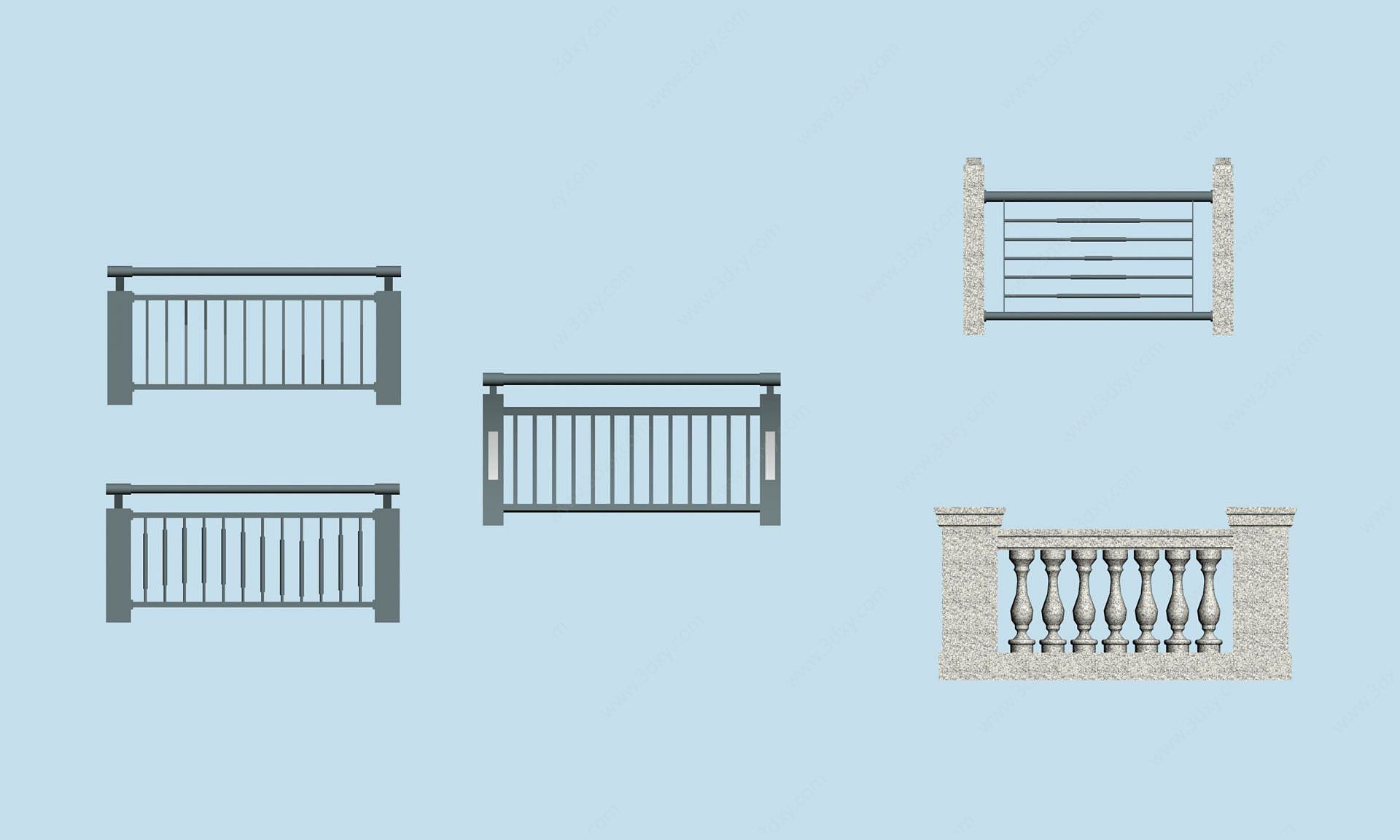 桥栏杆3D模型