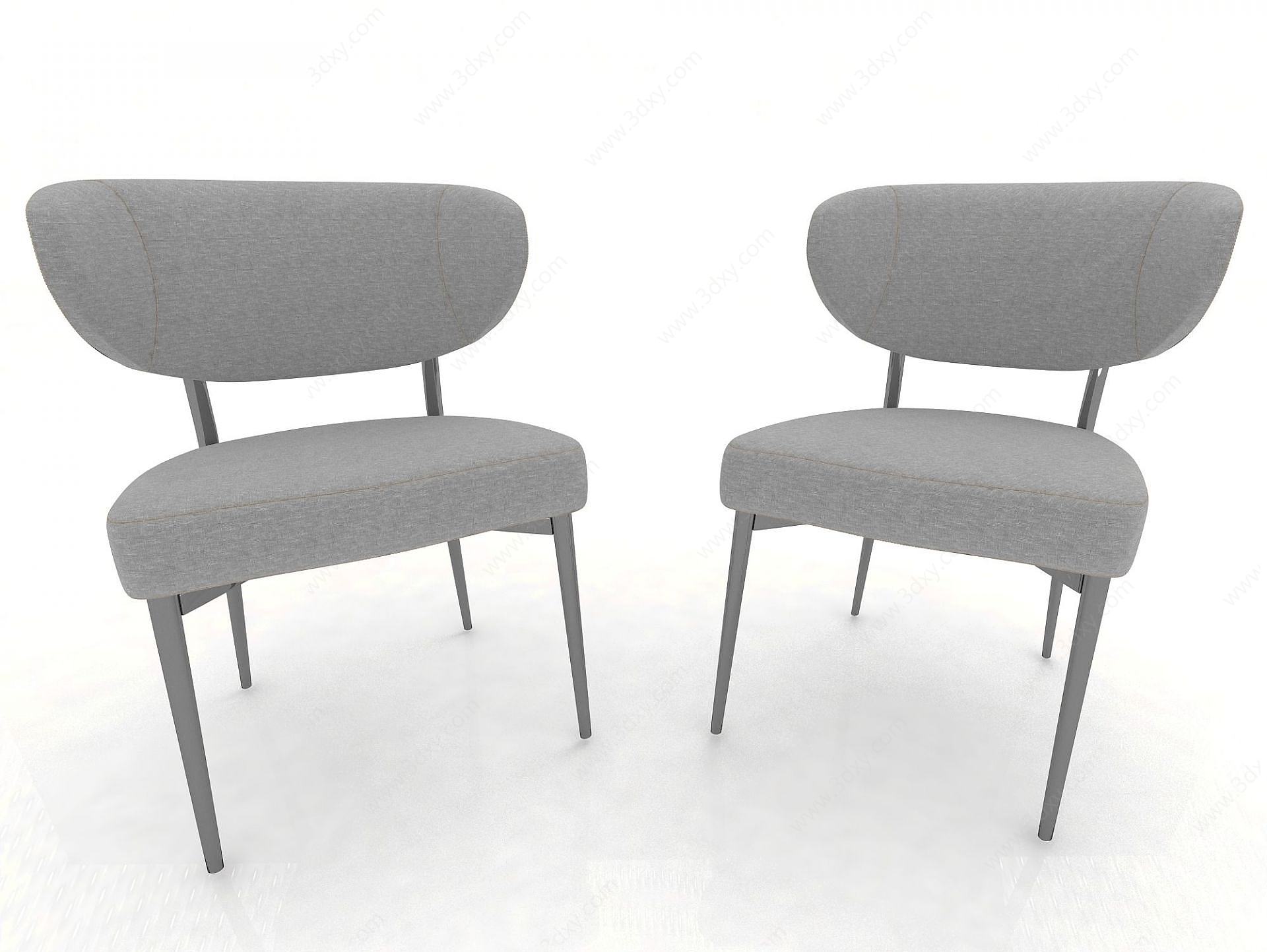 现代客厅休闲椅3D模型