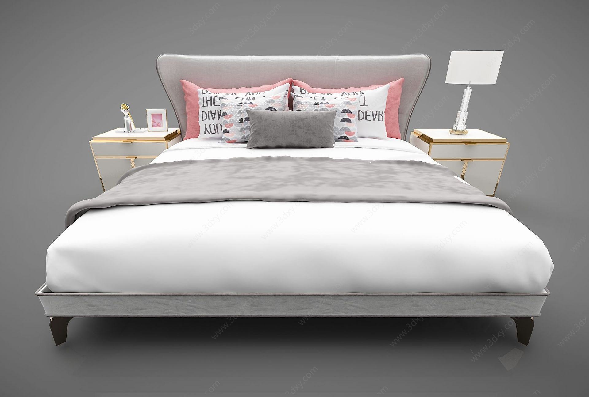 卧室双人床3D模型