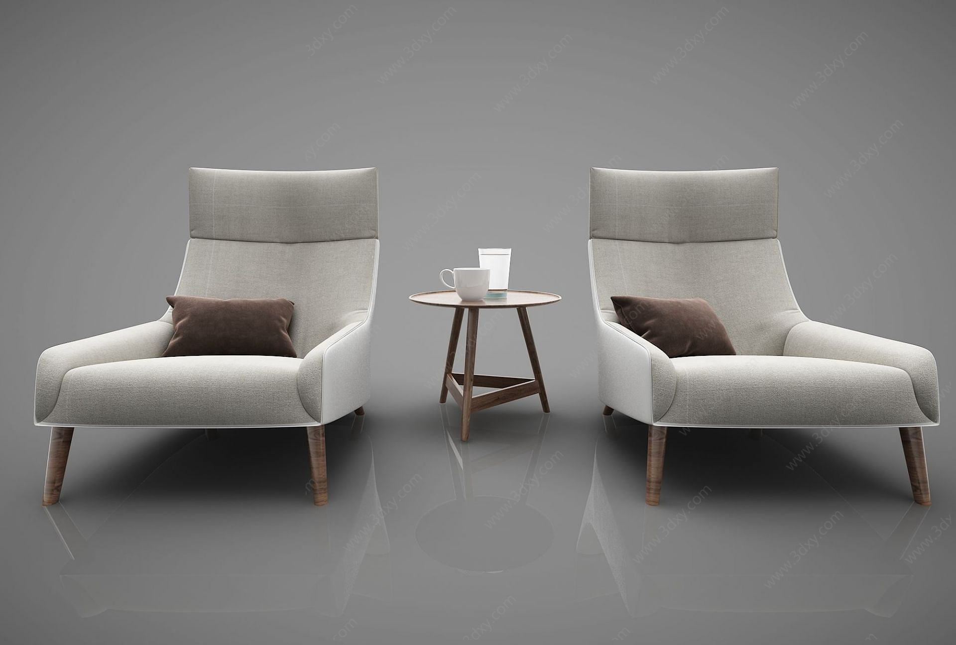 现代休闲沙发3D模型