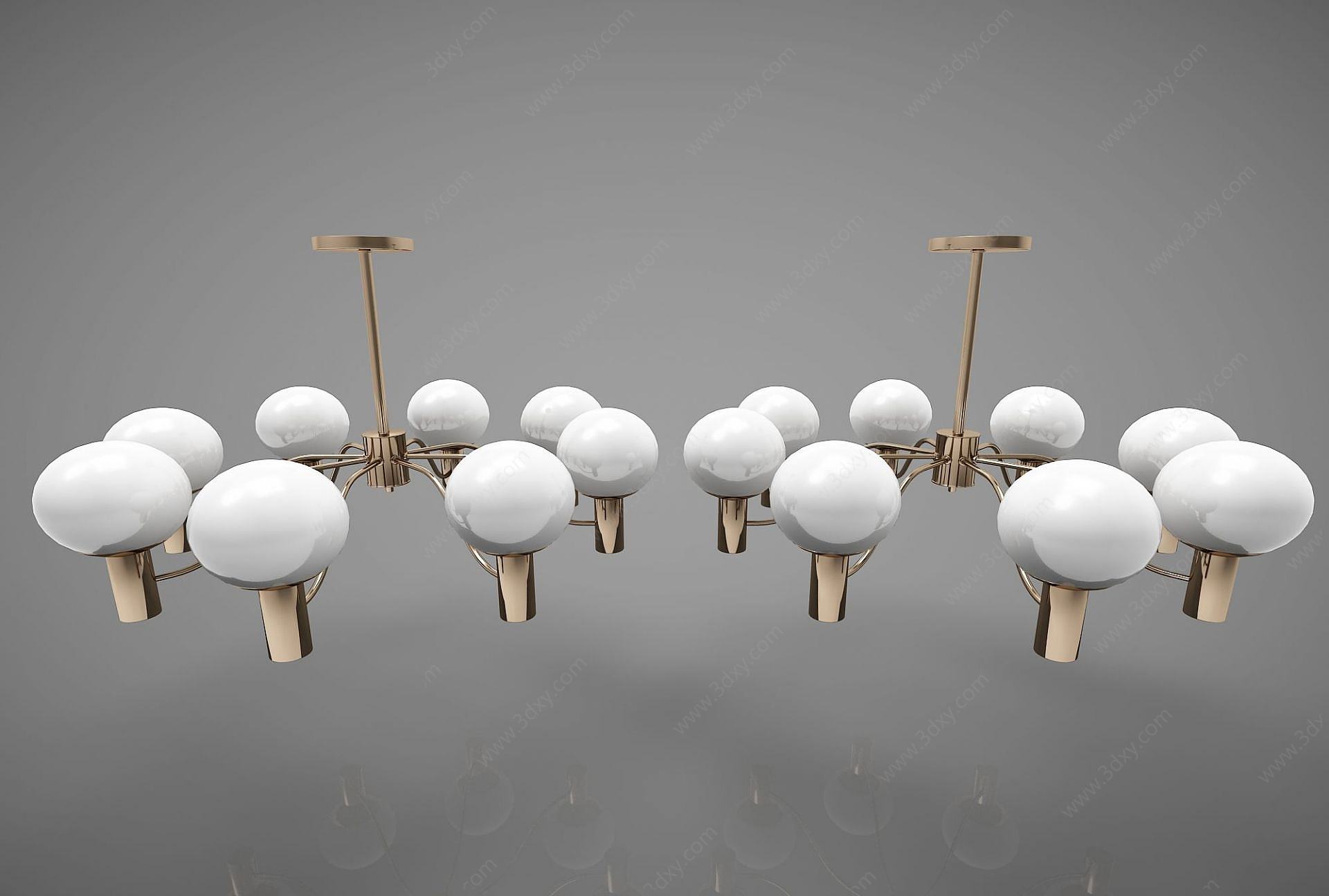 现代水晶吊灯3D模型