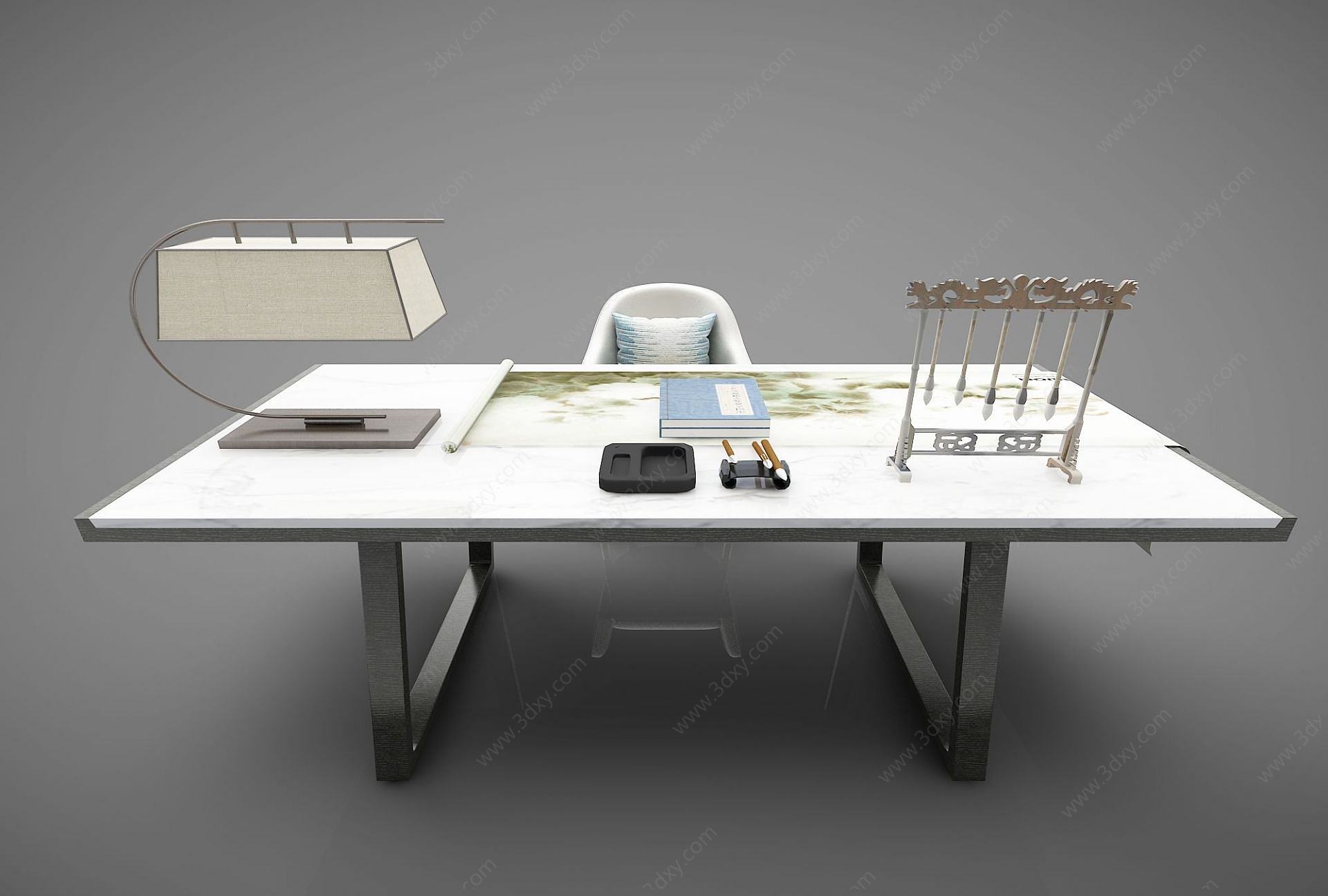 现代风格办公桌椅3D模型