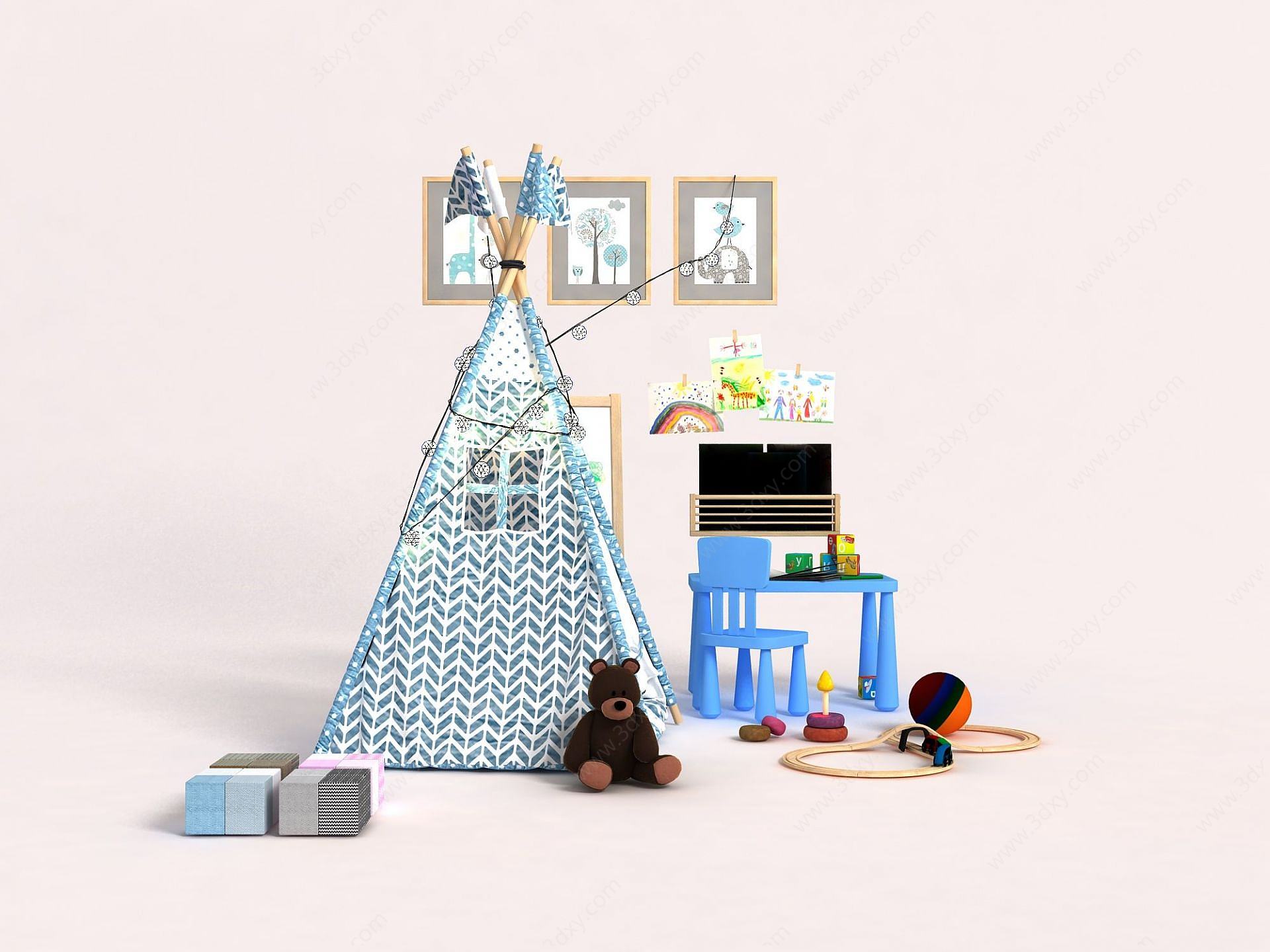 儿童房3D模型