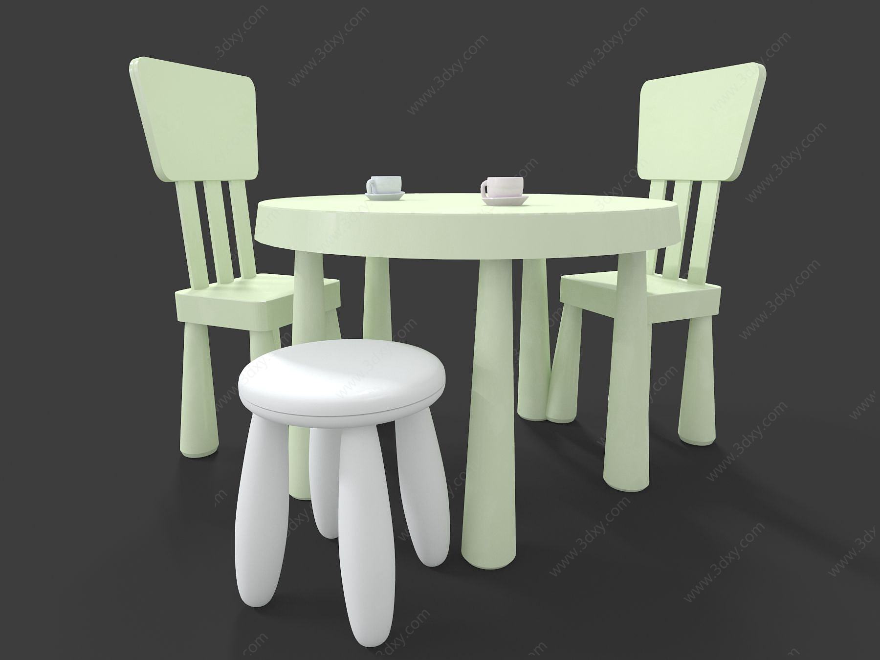 儿童桌椅3D模型