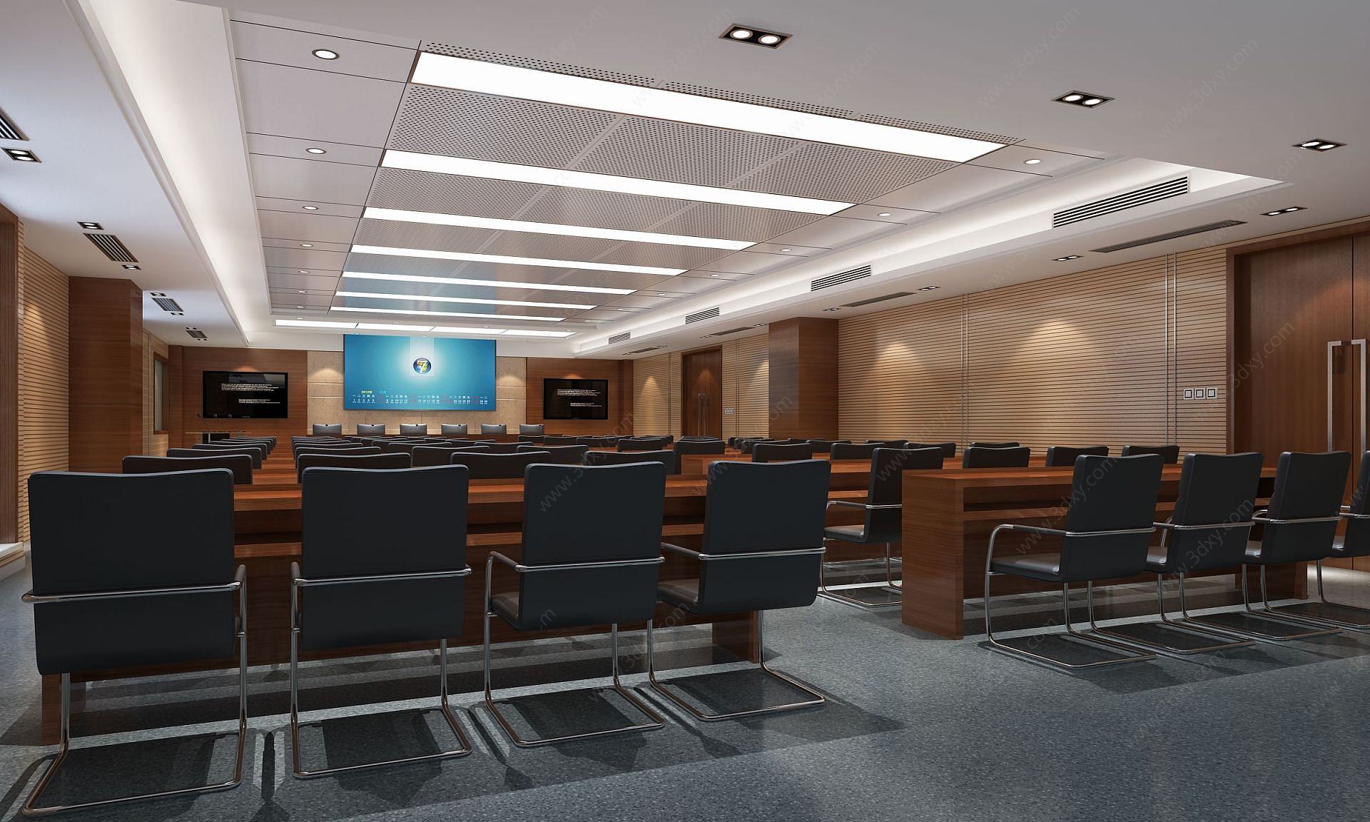 现代大会议室3D模型