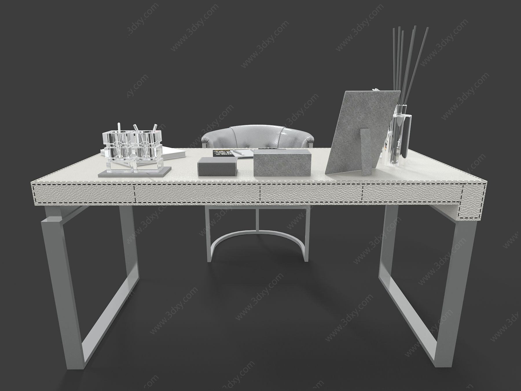 现代书桌椅3D模型