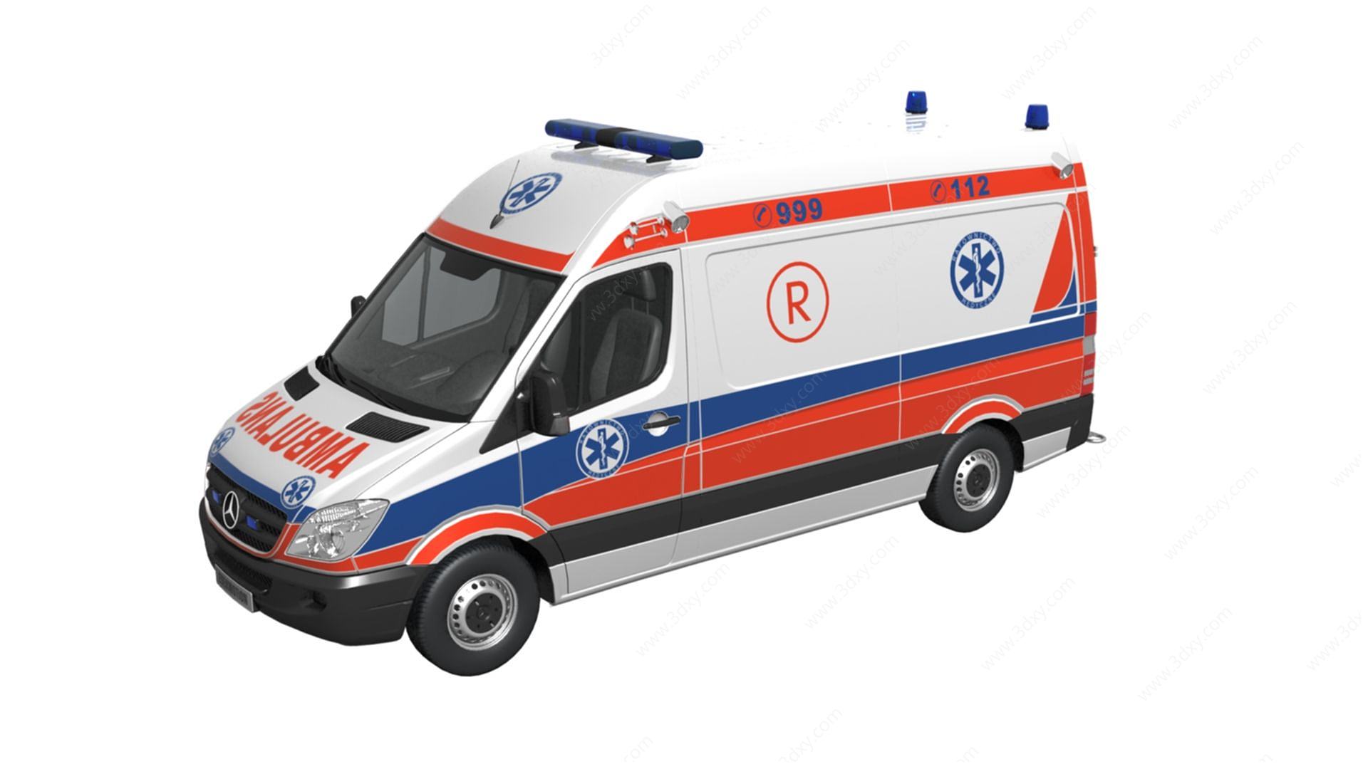 救护车3D模型