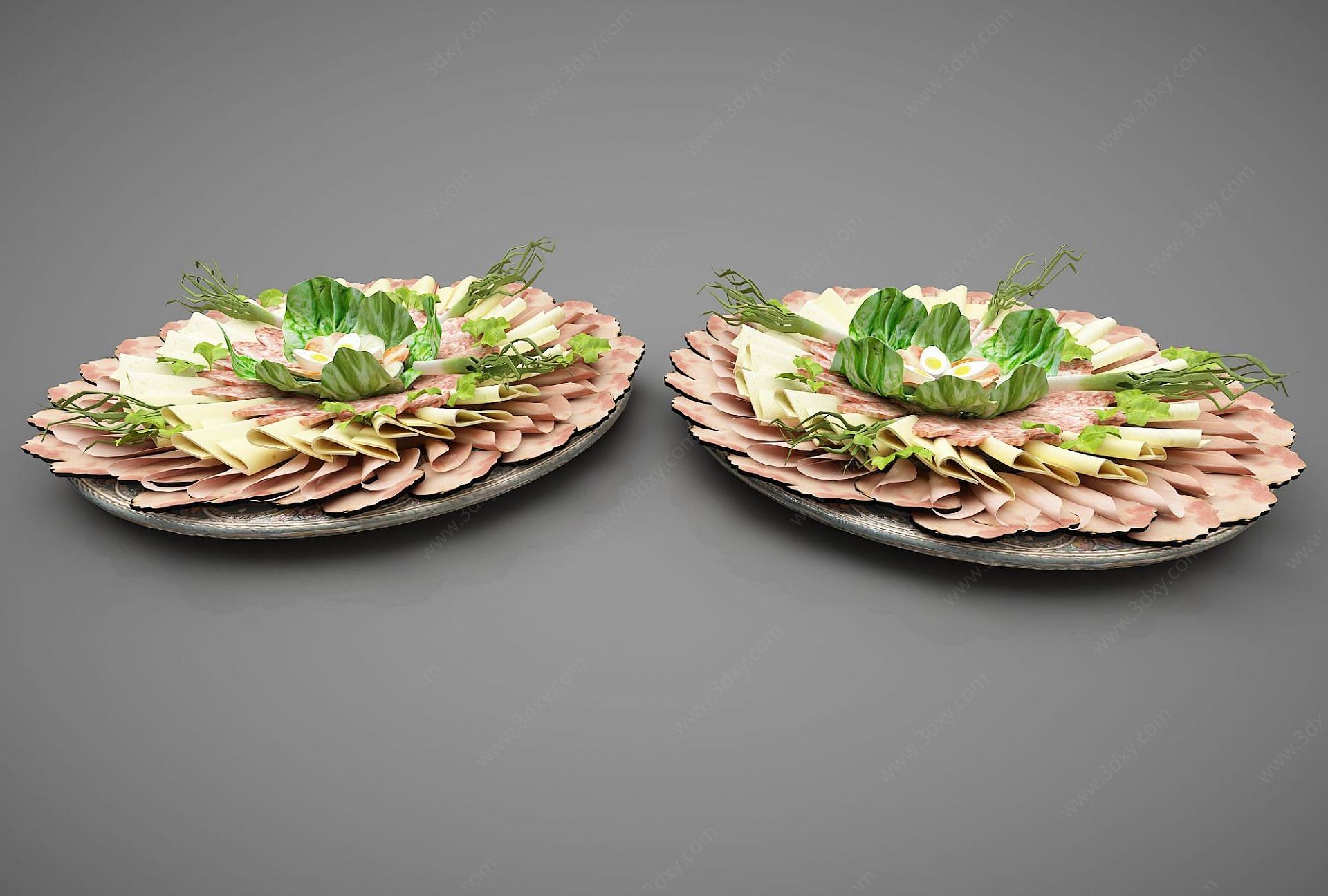 食物羊肉片3D模型