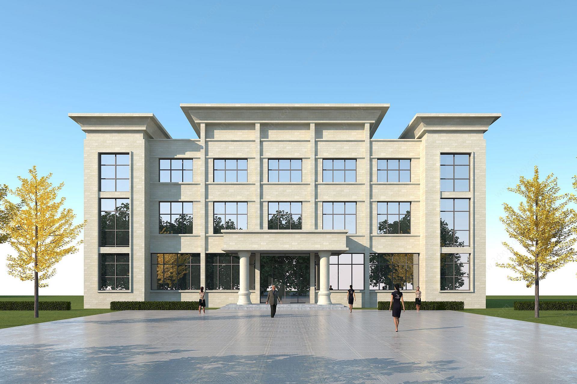 行政办公楼-3D模型