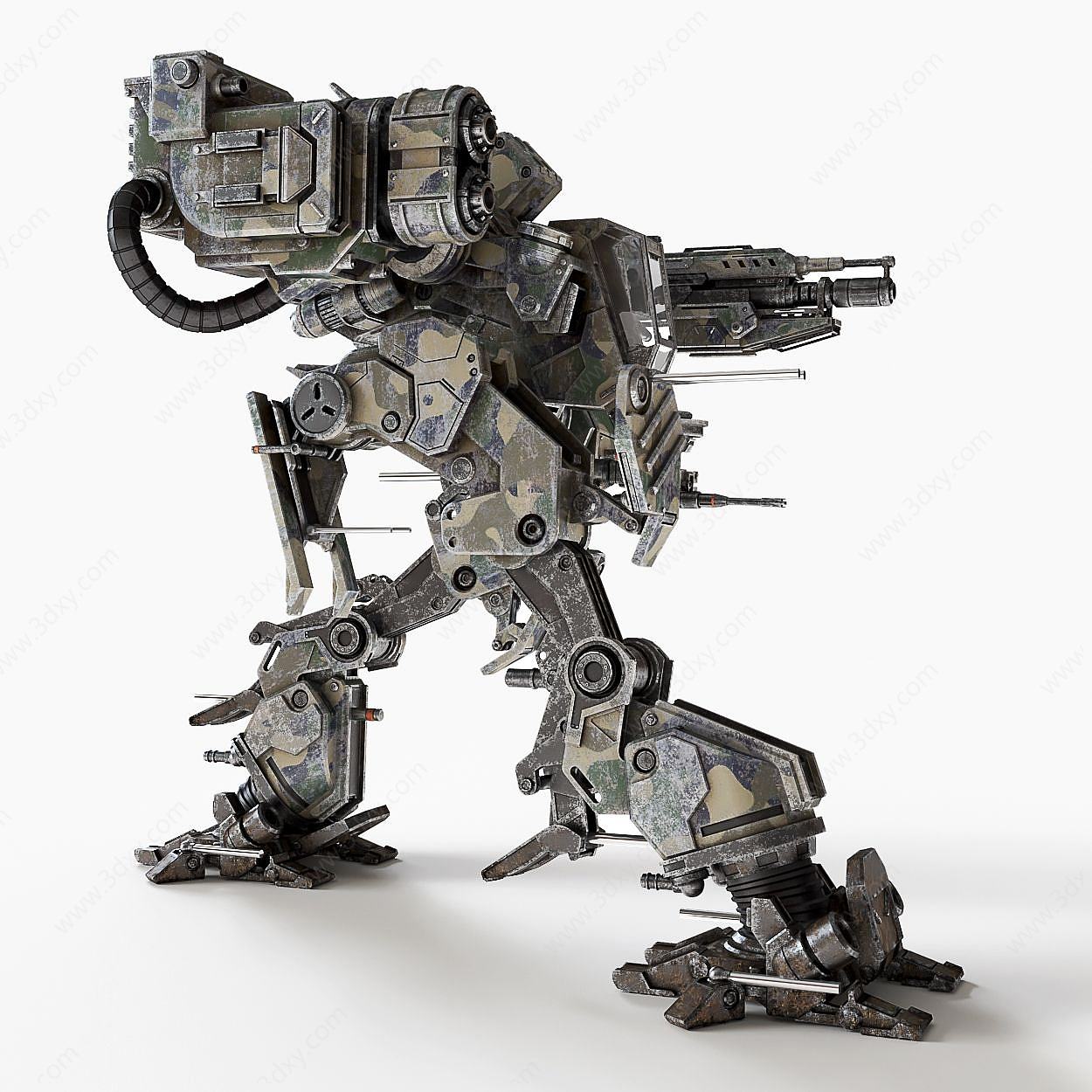 现代科幻机甲战士3D模型