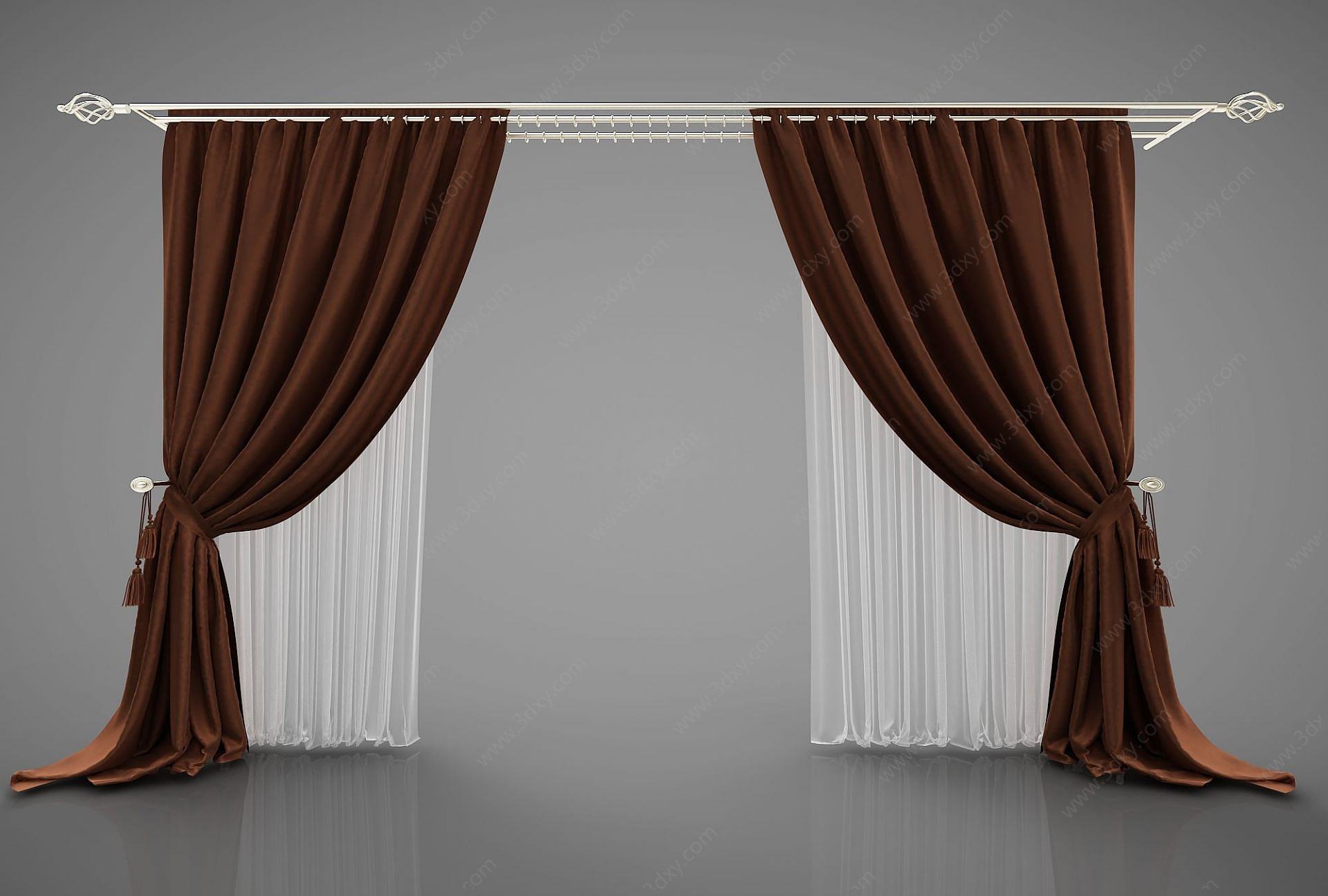 装饰窗帘3D模型