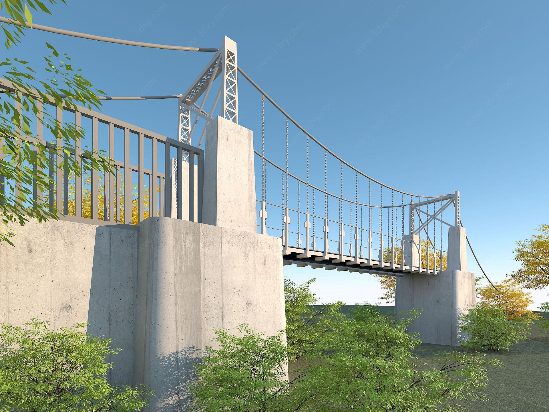 吊桥3D模型