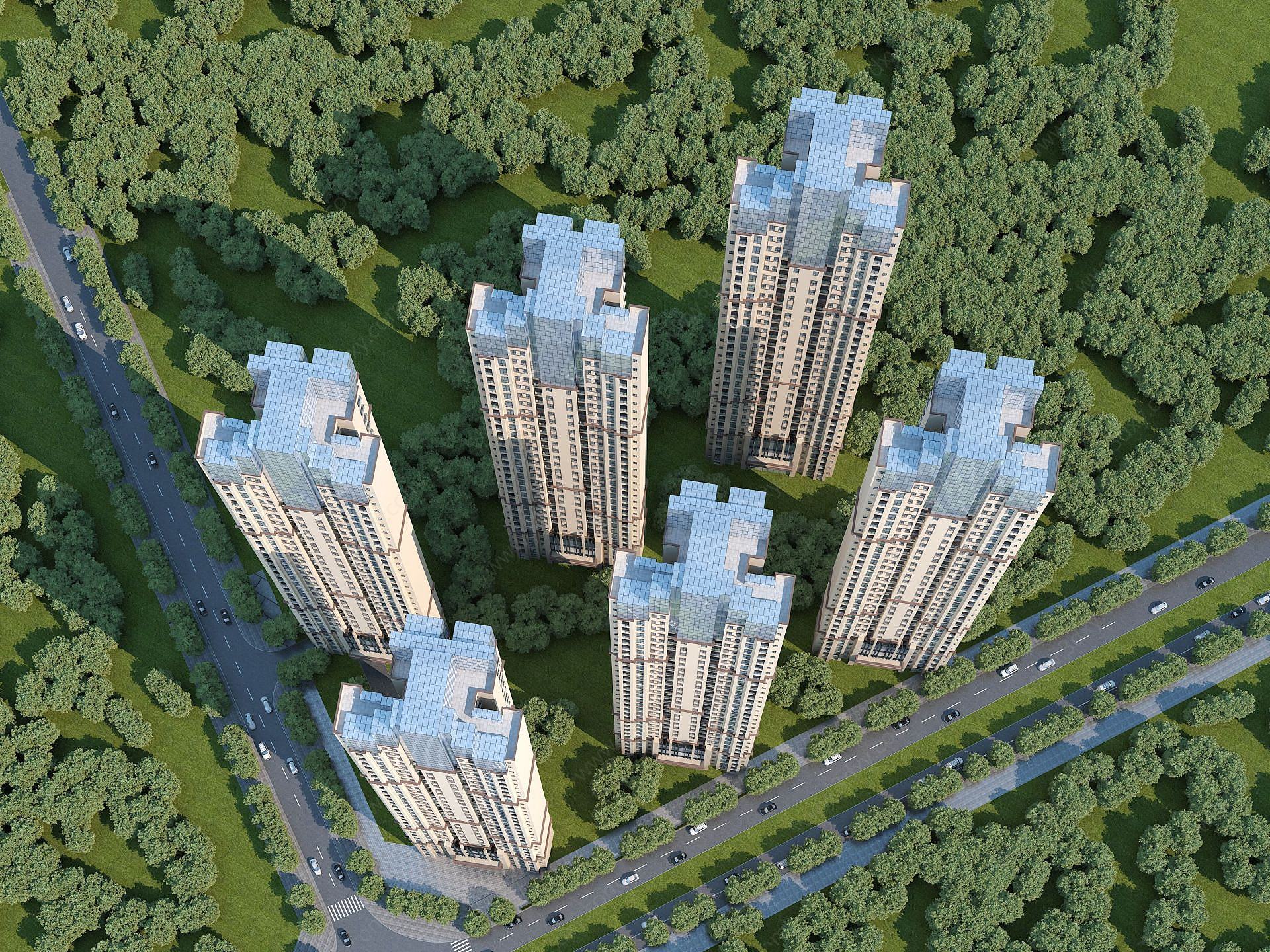 小区高层住宅3D模型