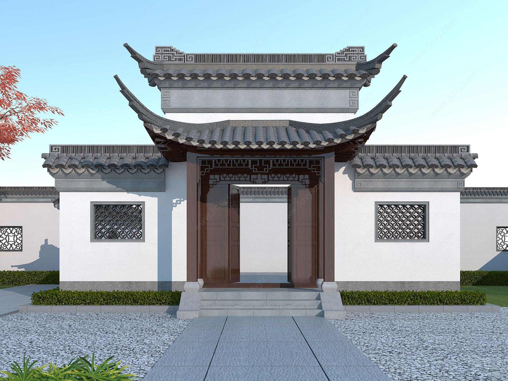 中式庭院大门3D模型