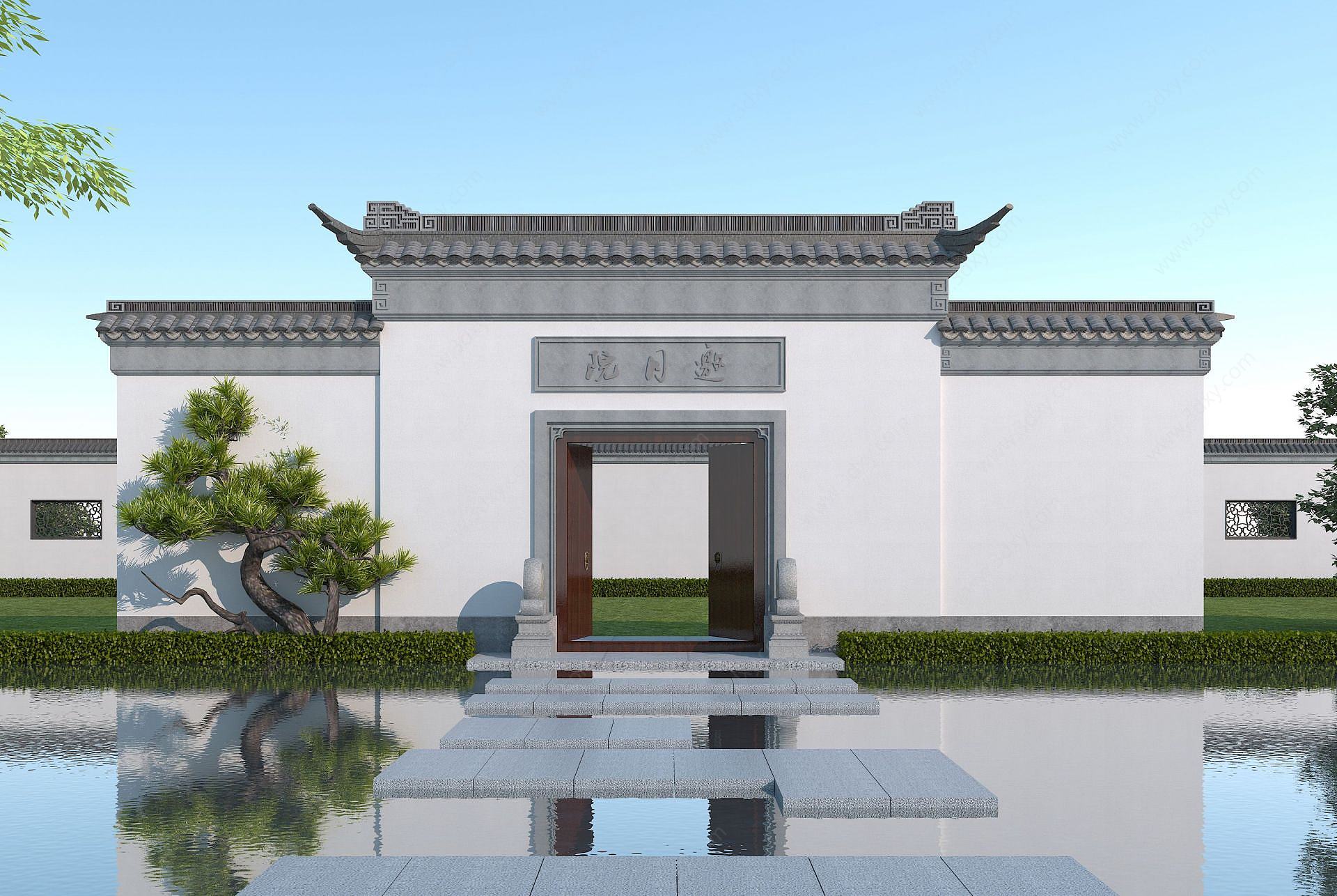 中式庭院入口大门3D模型