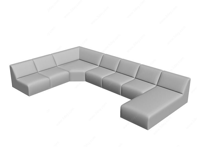 转角组合沙发3D模型