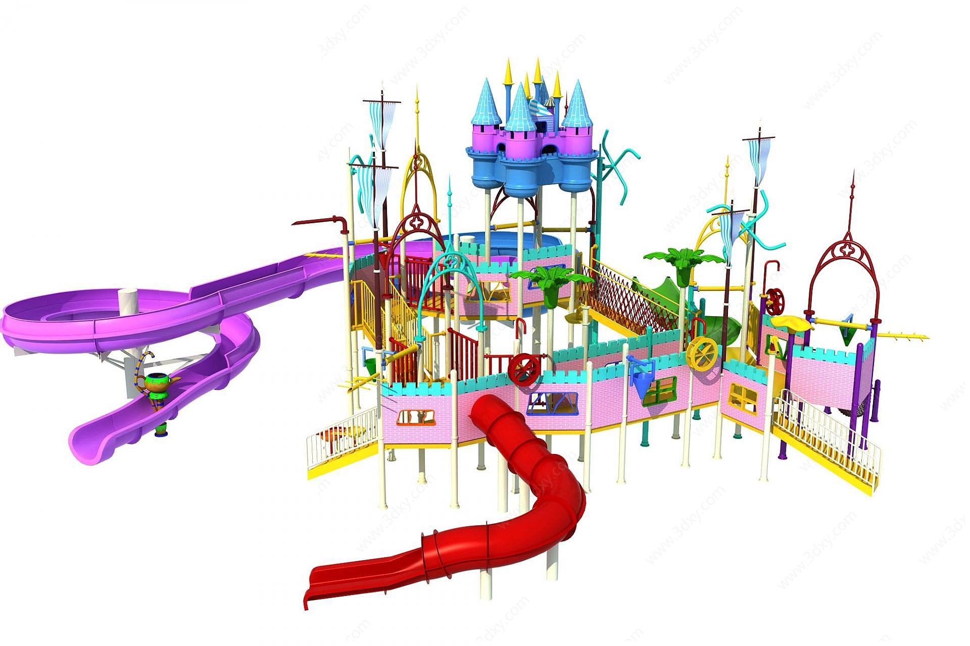 大型水上乐园3D模型